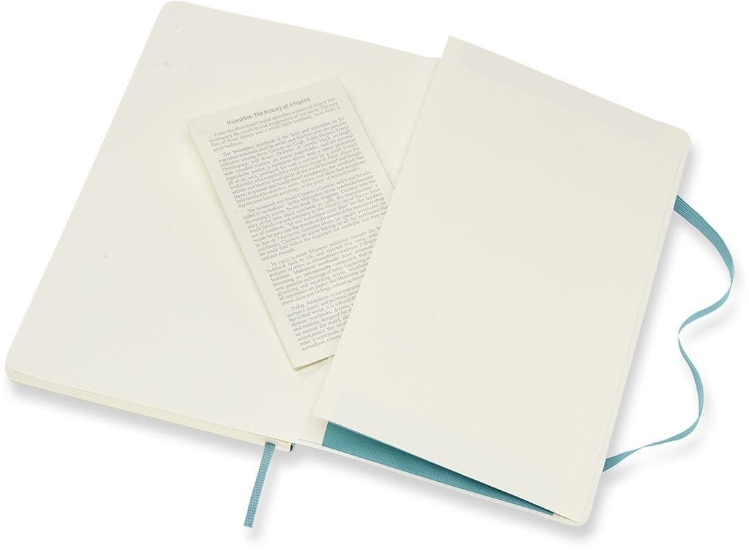 Notitieboek Moleskine large 130x210mm lijn soft cover reef blue 4
