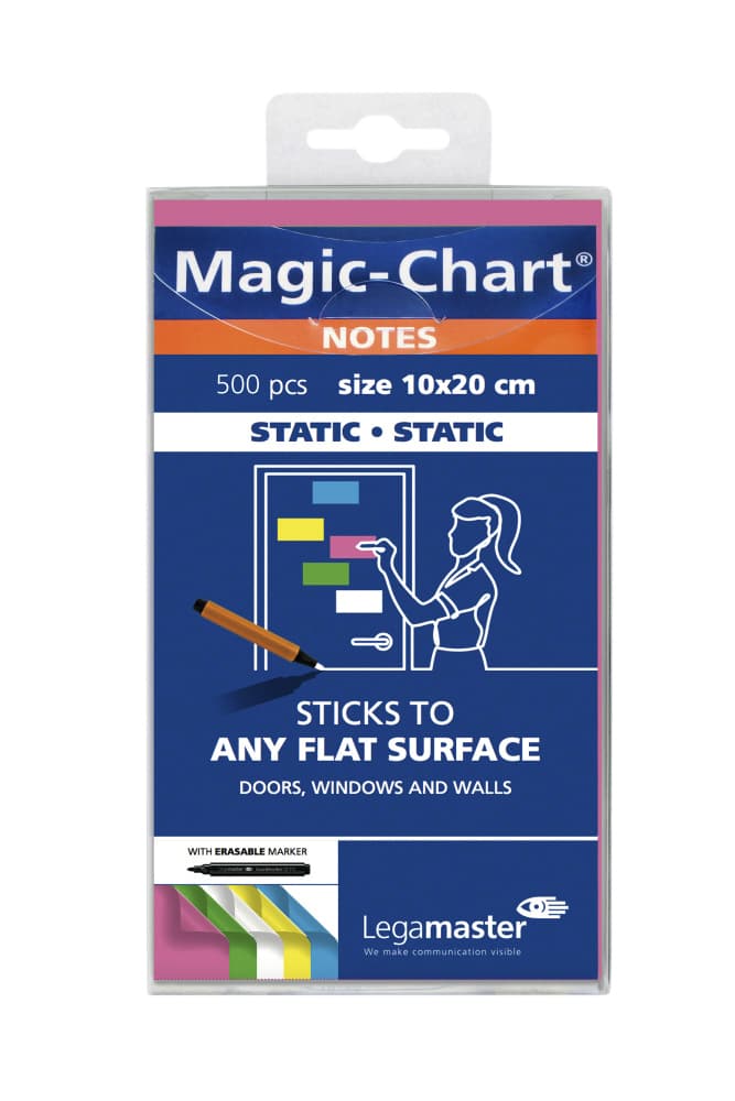 Magic-chart notes Legamaster 10x20cm assorti 500 vel 2