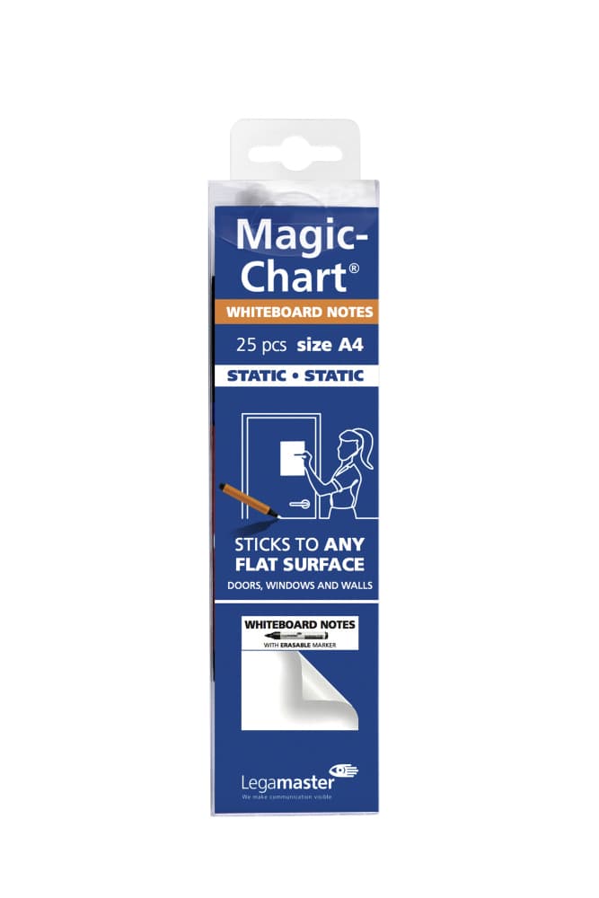 Magic-chart notes Legamaster whiteboard 20x30cm wit 25 vel 2