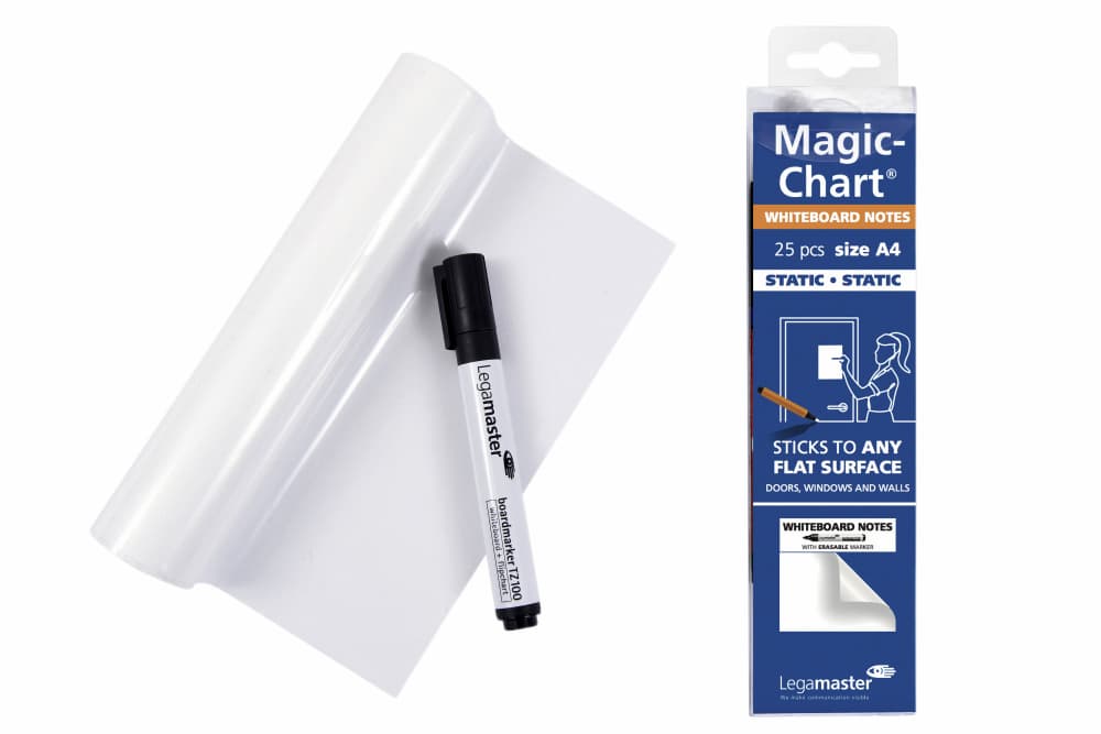 Magic-chart notes Legamaster whiteboard 20x30cm wit 25 vel 3