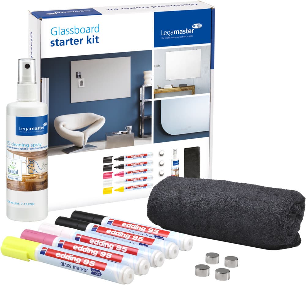 Glasbord Legamaster starterkit 3