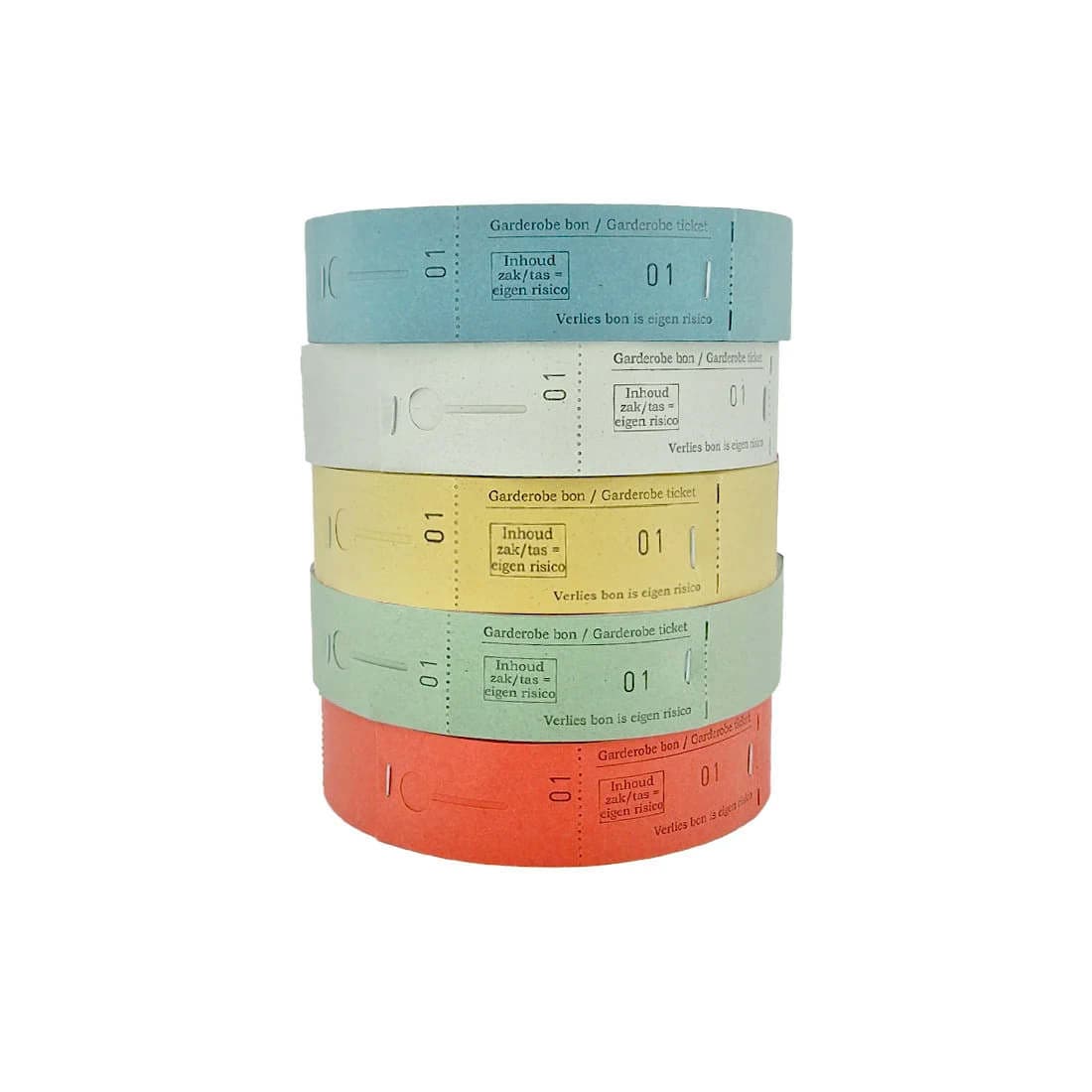 Garderobebonnen Combicraft nummering 1 t/m 500 blauw 500 stuks 2