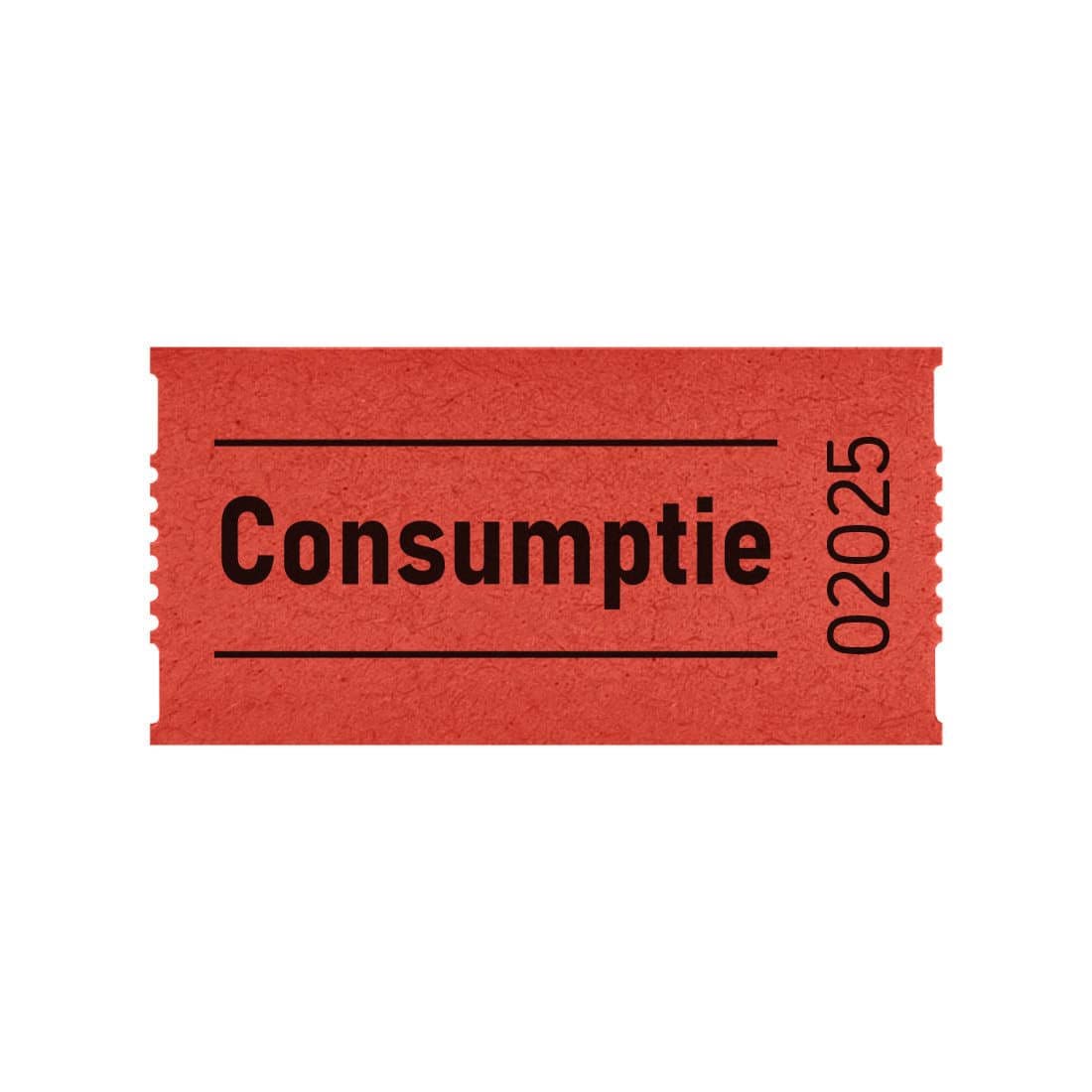 Consumptiebon Combicraft 57x30mm 2-zijdig 2x1000 stuks rood 2