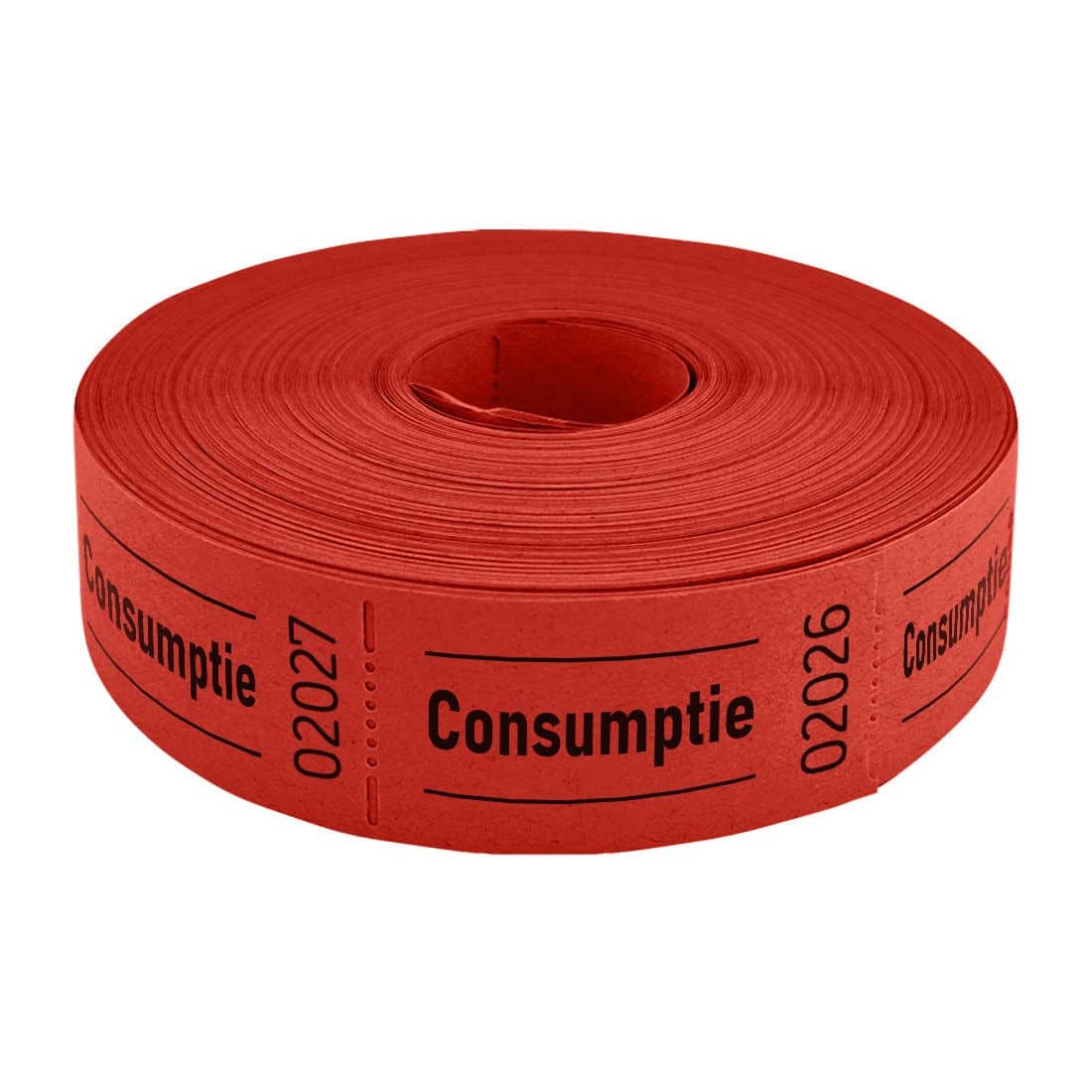 Consumptiebon Combicraft 57x30mm 2-zijdig 2x1000 stuks rood 3