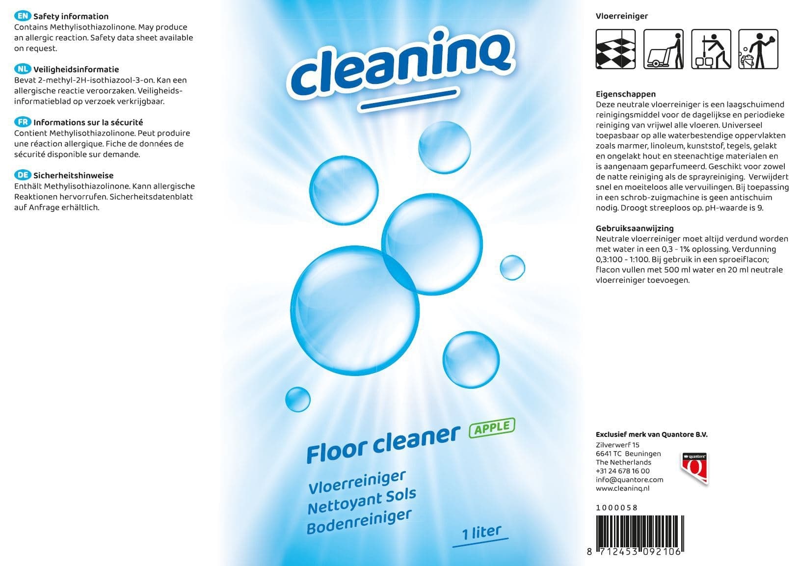 Vloerreiniger Cleaninq 1 liter 2