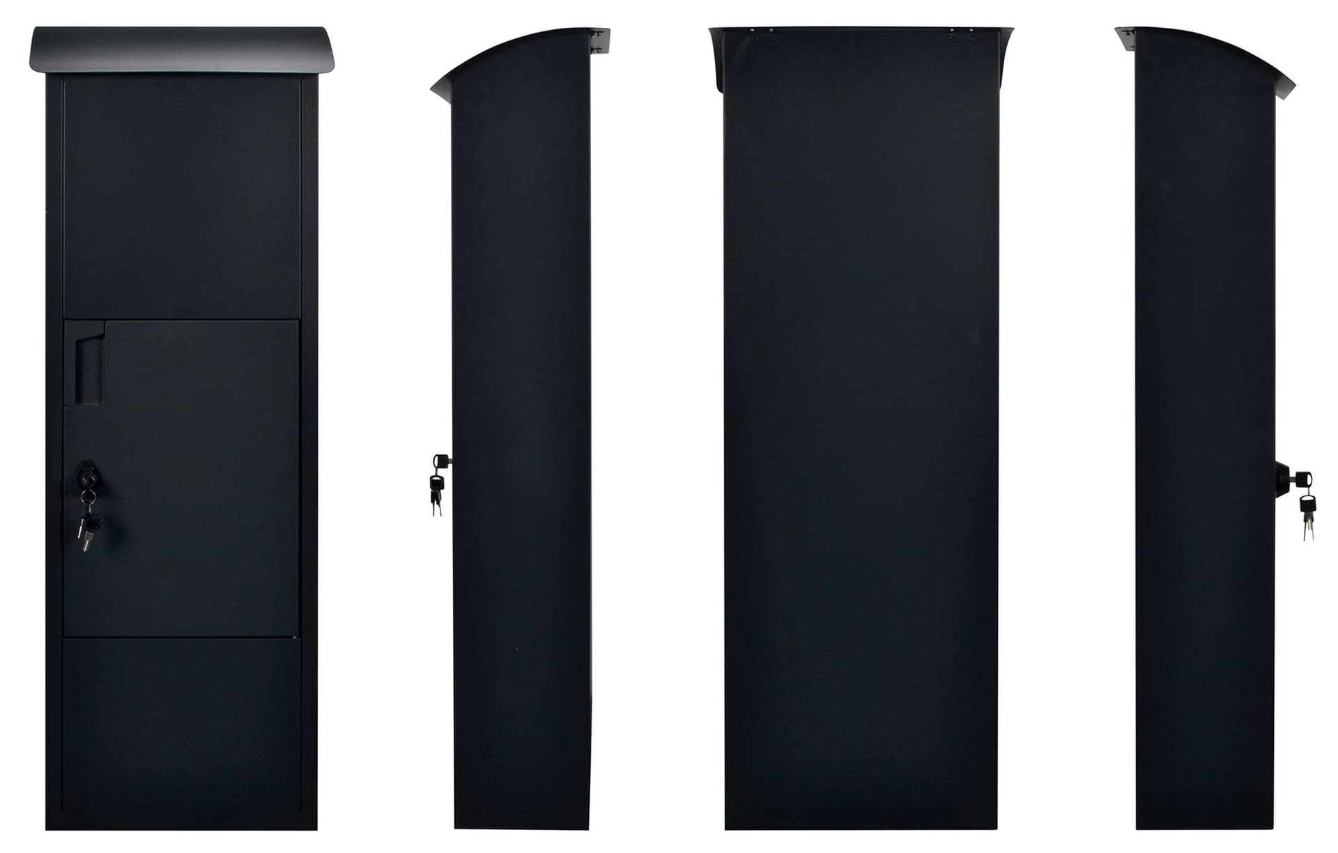 Pakketbrievenbus Helsinki 390x240x1053mm zwart 3