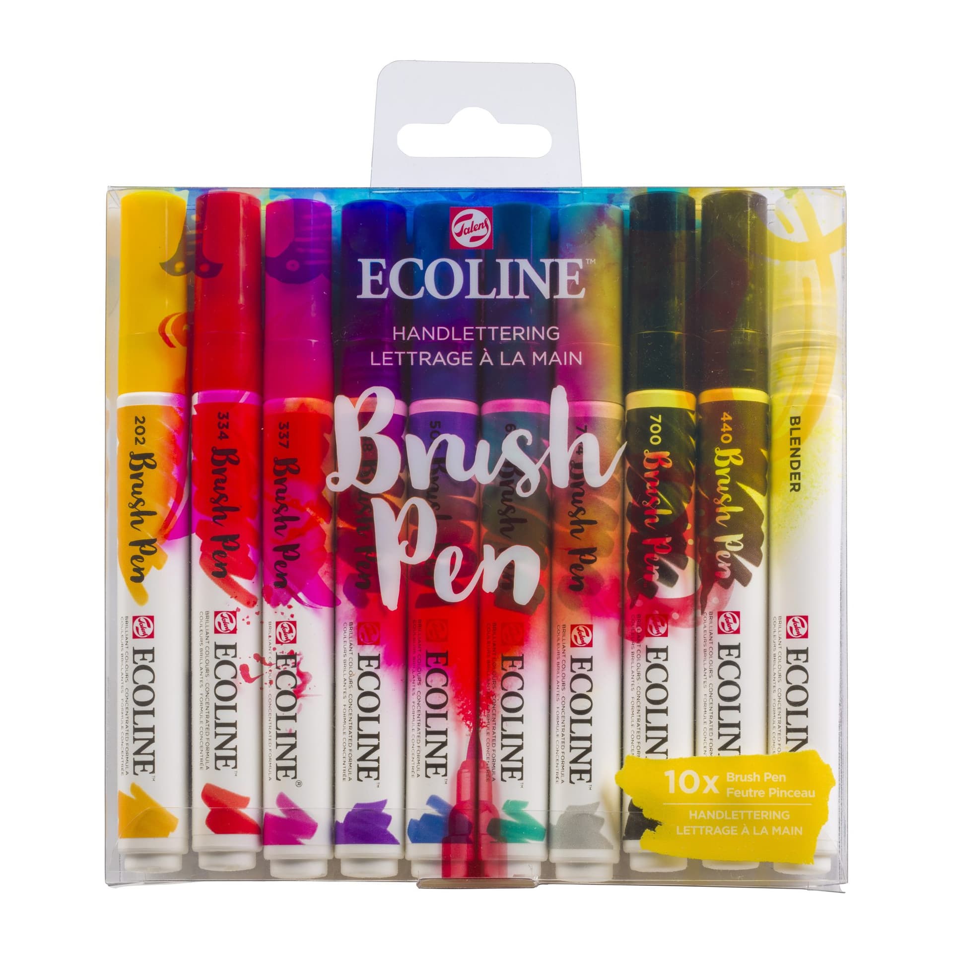 Brushpen Talens Ecoline set à 10 stuks handlettering 3