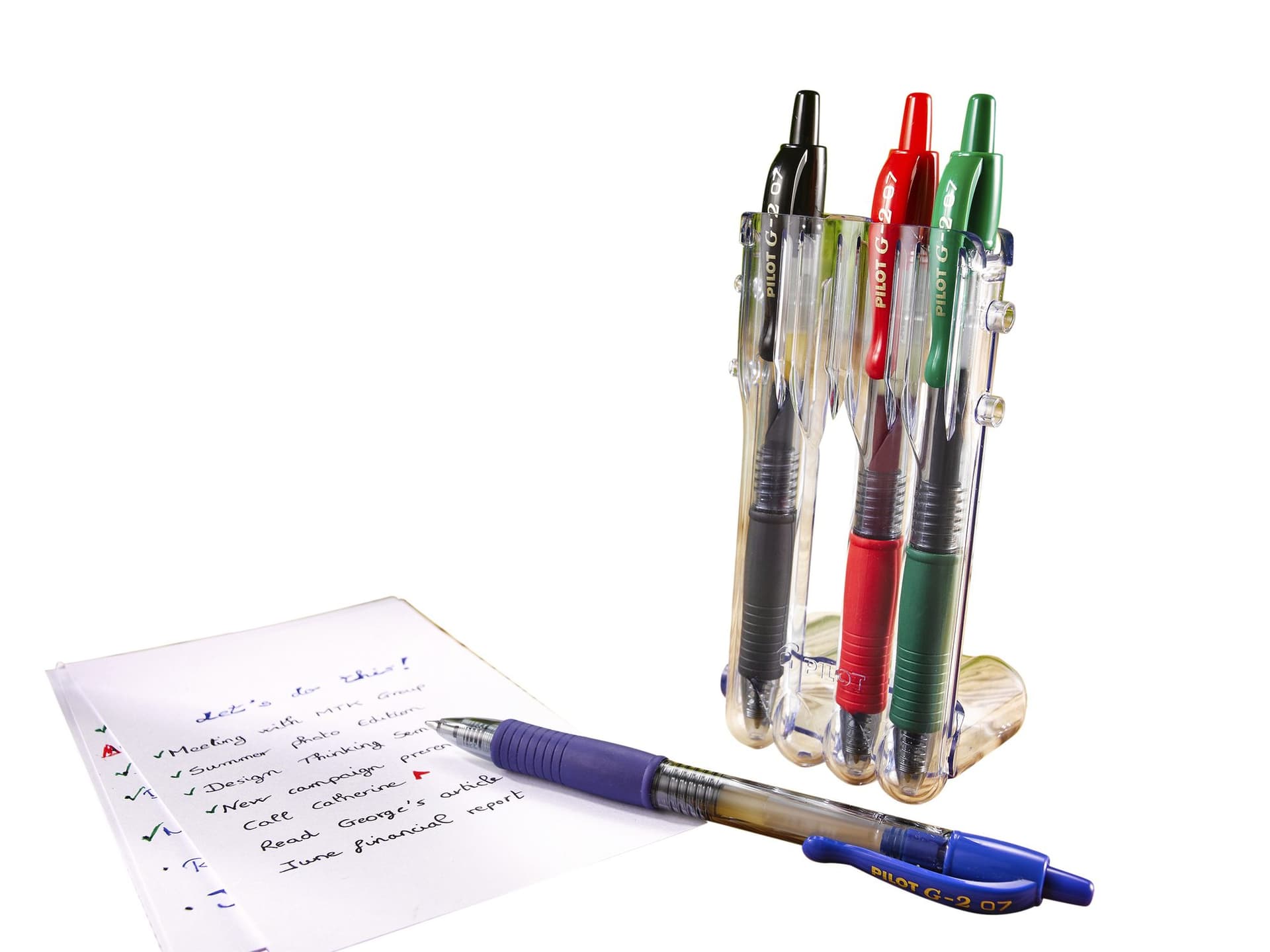 Gelschrijver Pilot clicker medium basis assorti Set2Go à 4 stuks 2
