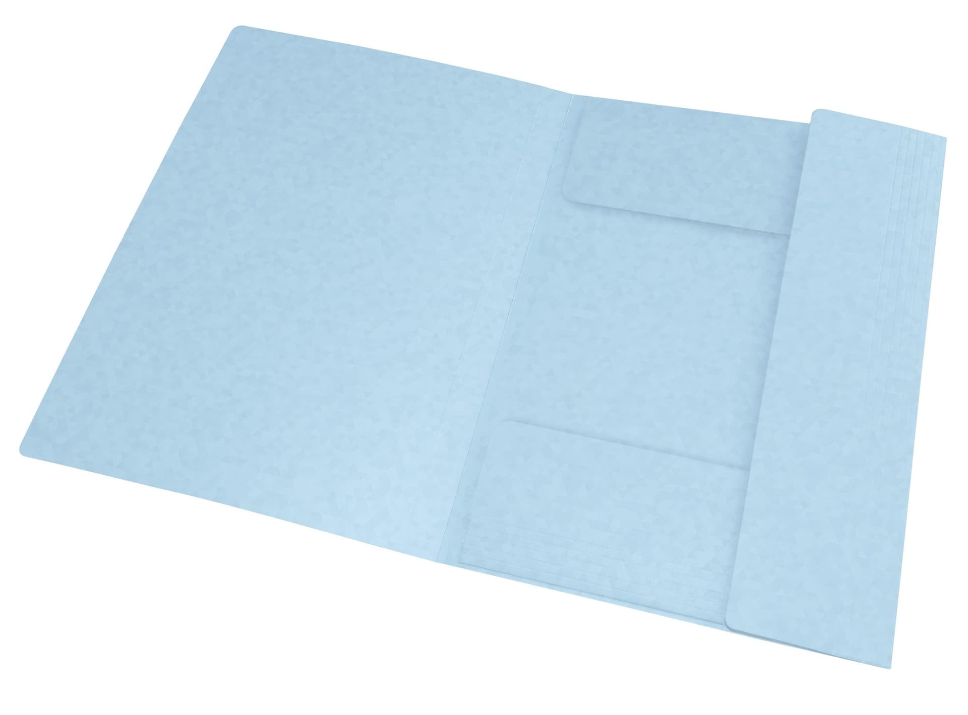 Elastomap Oxford Top File+ A4 3 kleppen 390gr pastel blauw 2