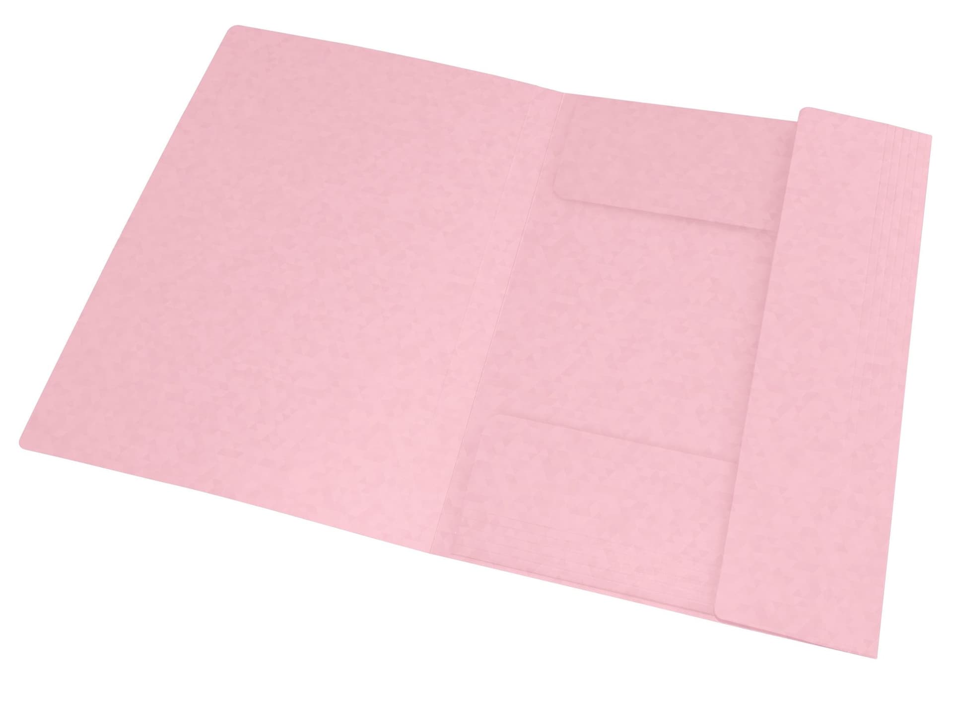 Elastomap Oxford Top File+ A4 3 kleppen 390gr pastel roze 2