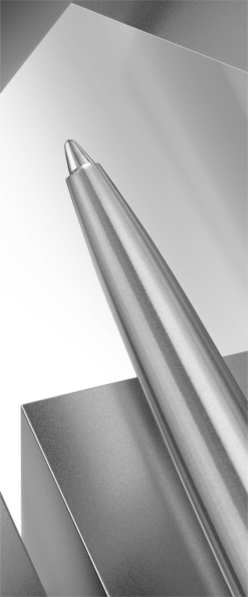 Balpen Parker Jotter XL Monochrome stainless steel M blister à 1 stuk 4
