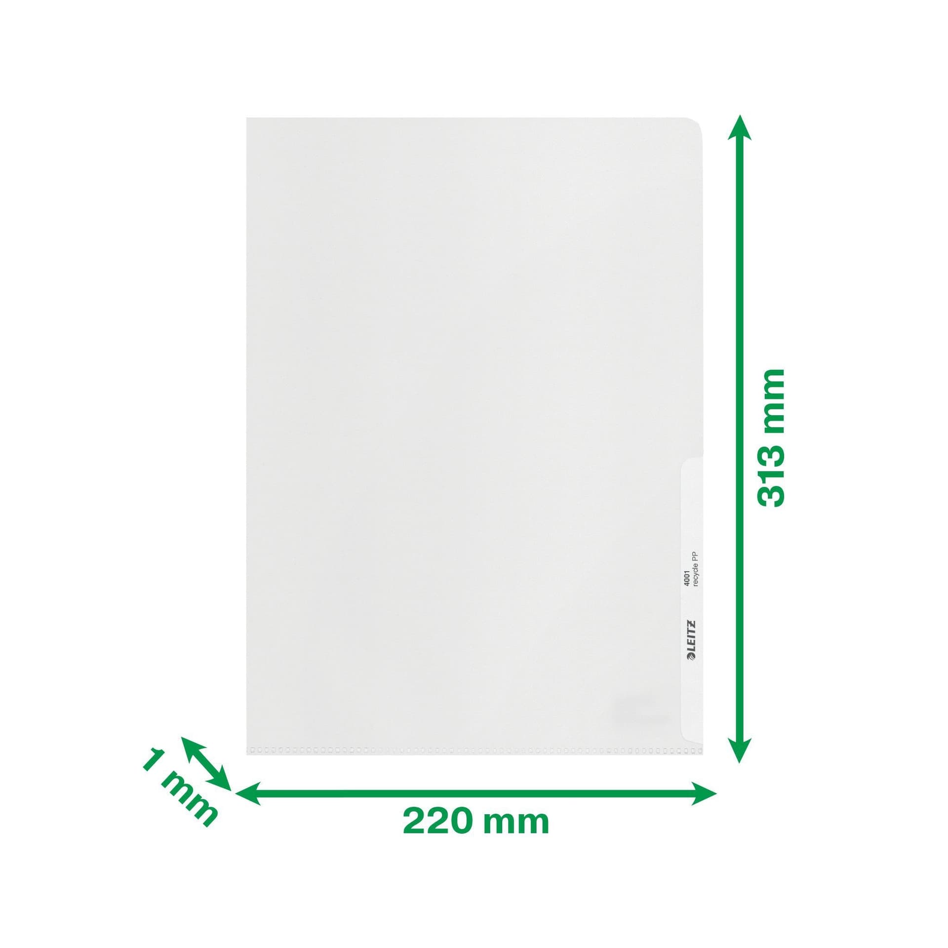 Insteekmap L-model Leitz Recycle A4 0.10mm PP transparant 25 stuks 4