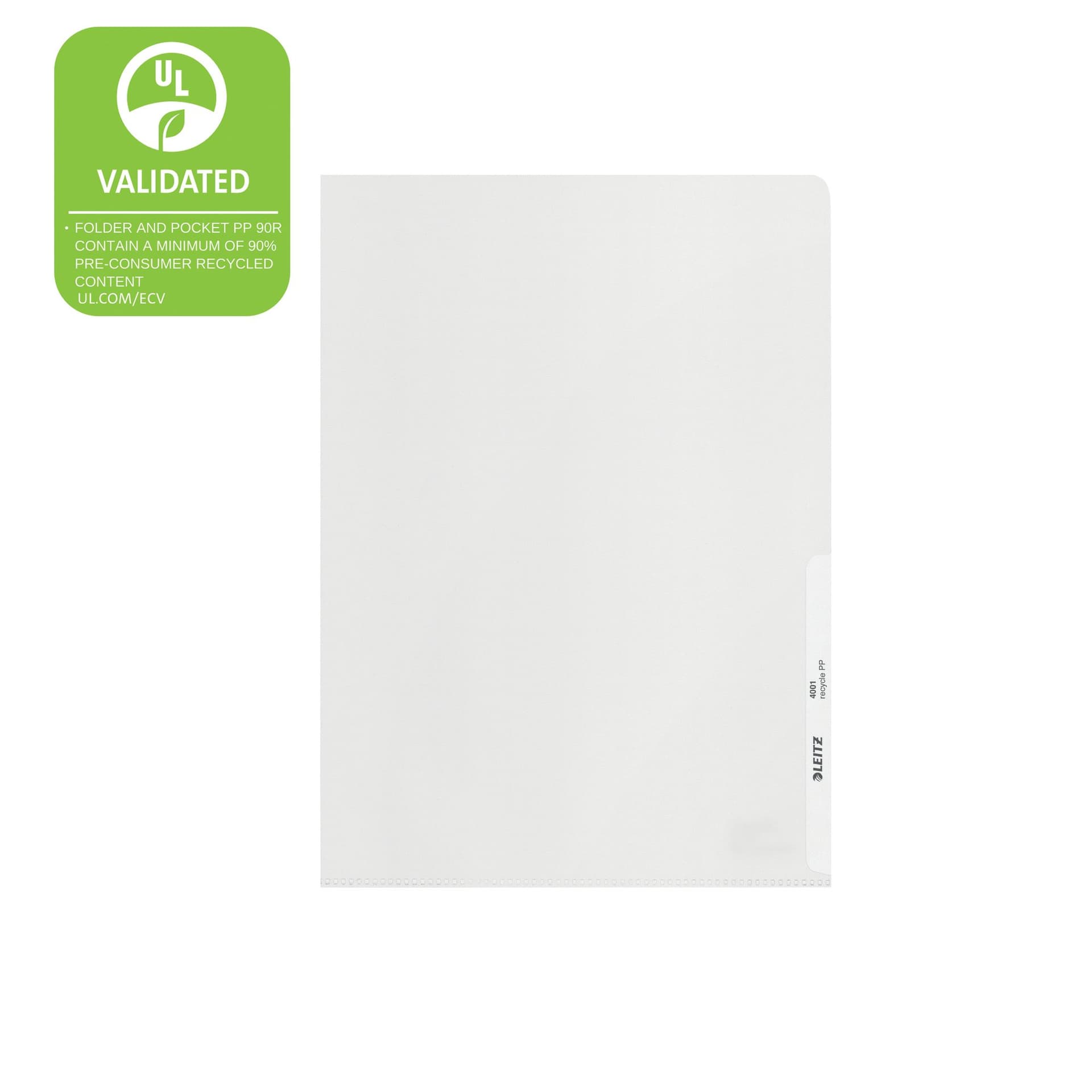 Insteekmap L-model Leitz Recycle A4 0.10mm PP transparant 25 stuks 5