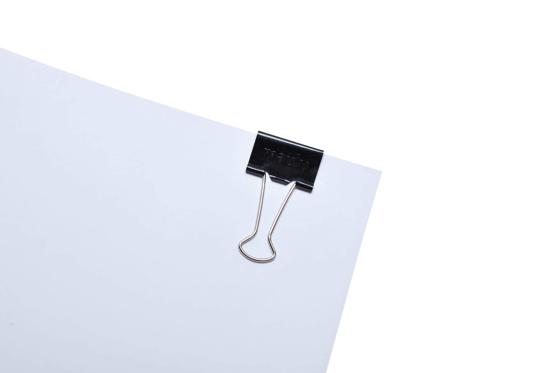 Papierklem MAUL 215 foldback 25mm capaciteit 9mm zwart 12 stuks 8