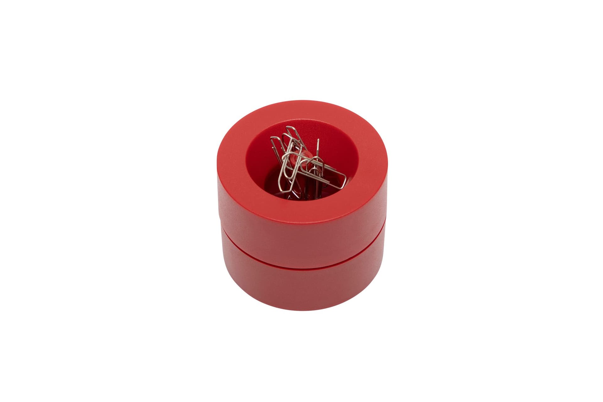 Papercliphouder MAUL Pro magnetisch Ø73x60mm rood 2