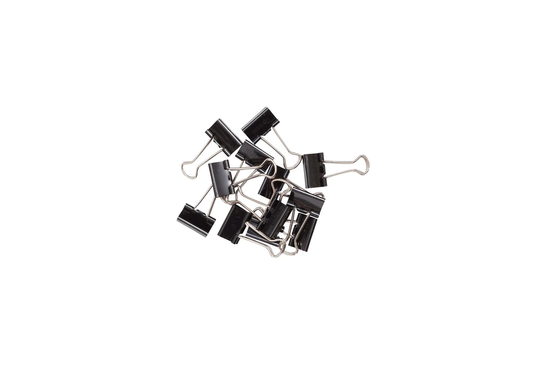 Papierklem MAUL foldback 215 19mm zwart 12 stuks 4