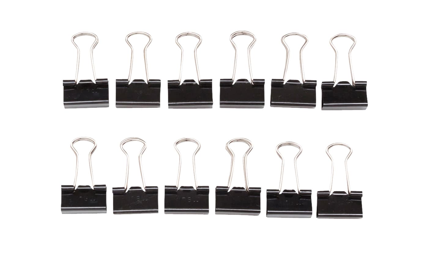 Papierklem MAUL foldback 215 19mm zwart 12 stuks 5