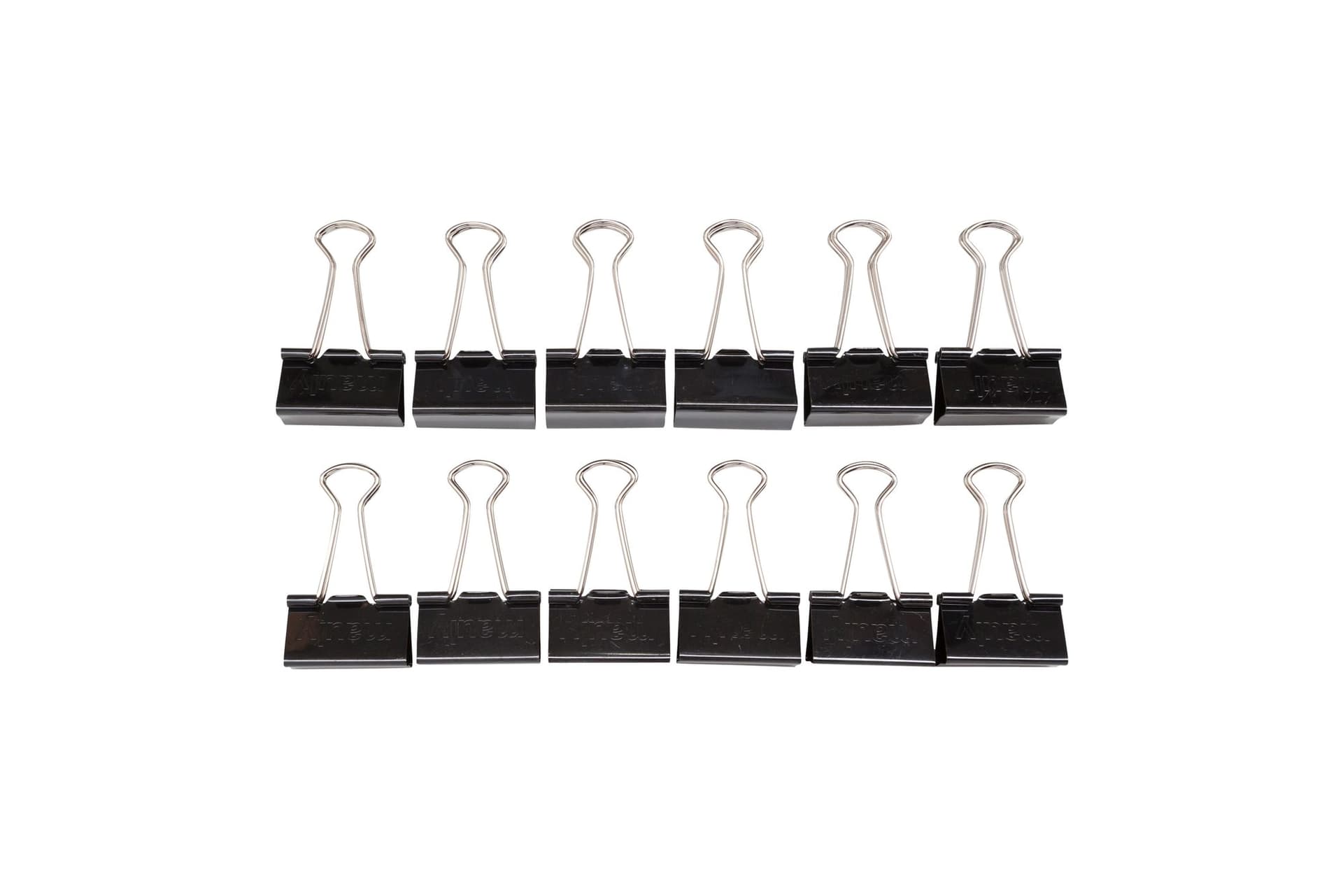 Papierklem MAUL foldback 215 13mm zwart 12 stuks 3