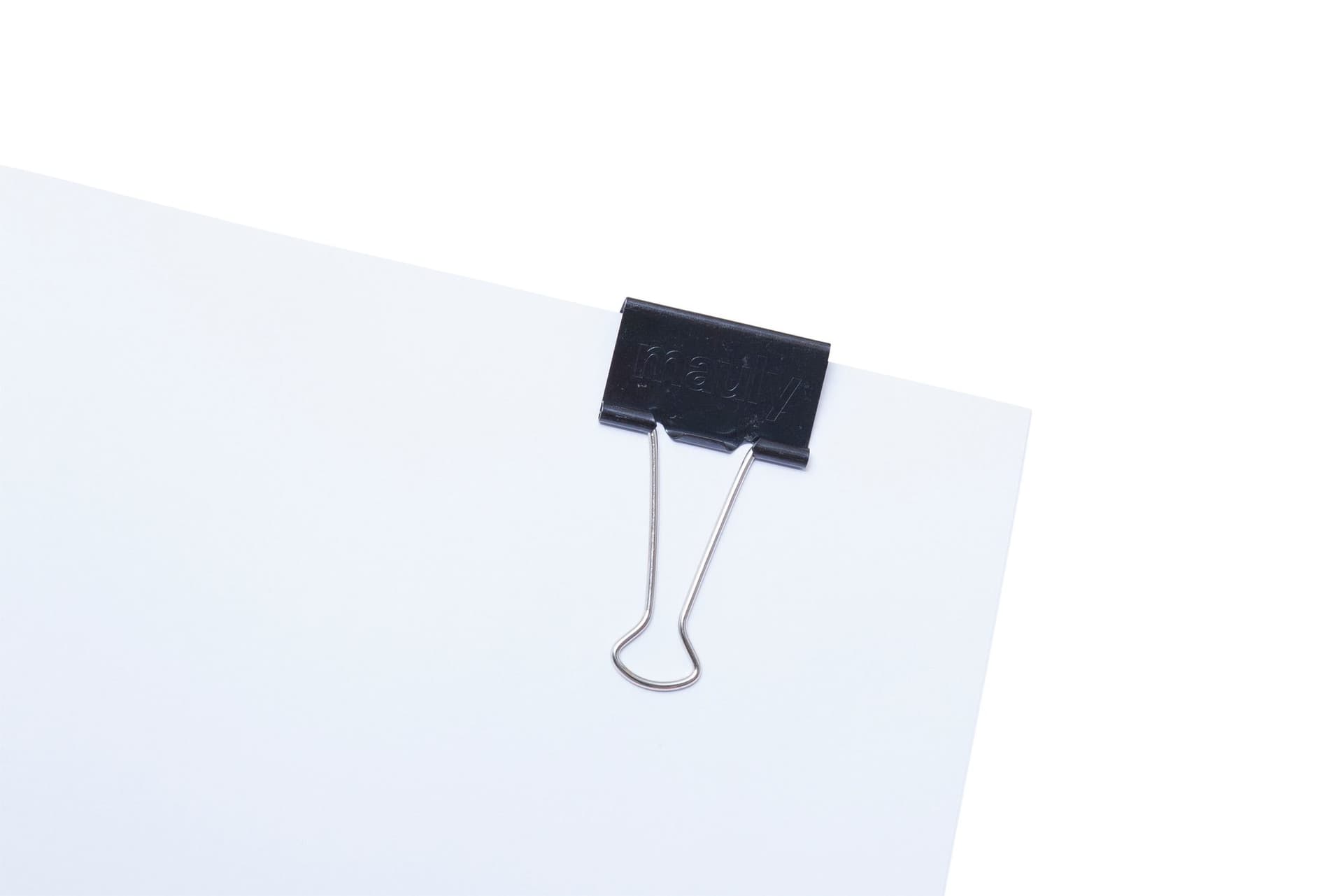 Papierklem MAUL foldback 215 19mm zwart 6 stuks 3