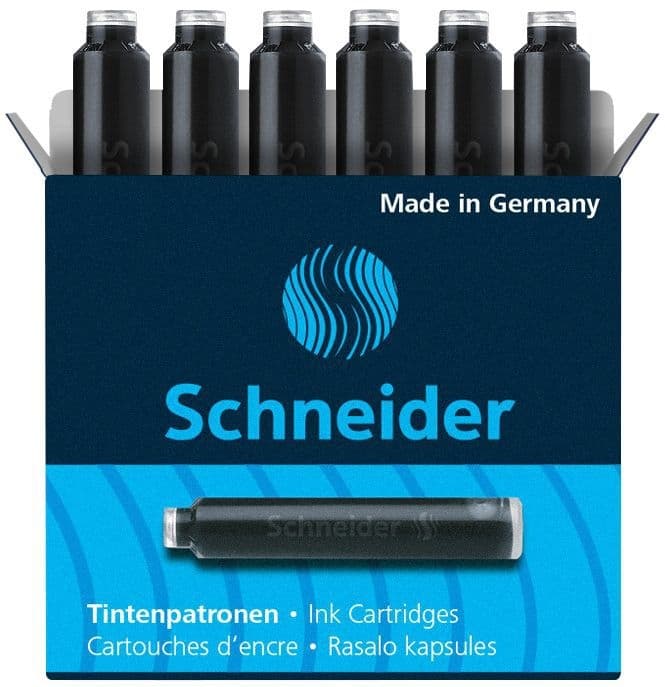 Inktpatroon Schneider din zwart doos à 6 stuks