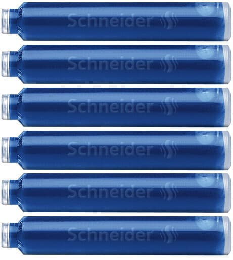 Inktpatroon Schneider din blauw doos à 6 stuks 2