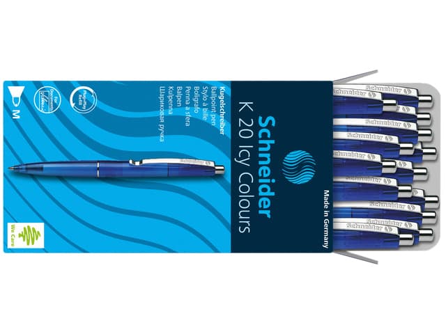 Balpen Schneider K20 Icy Colours medium blauw 2