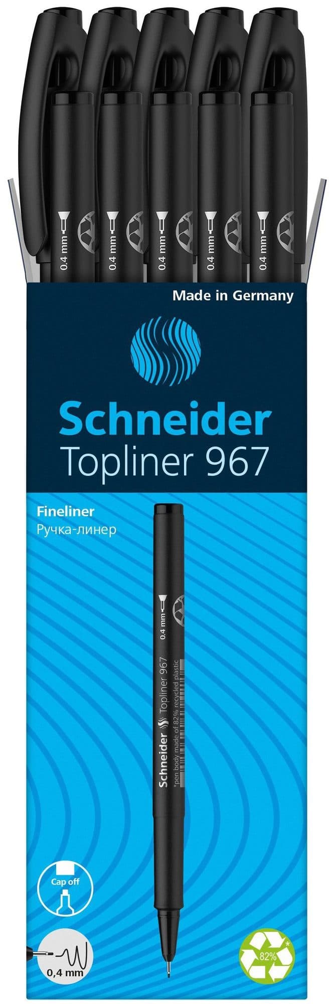 Fineliner Schneider Topliner 967 0.4mm zwart 3