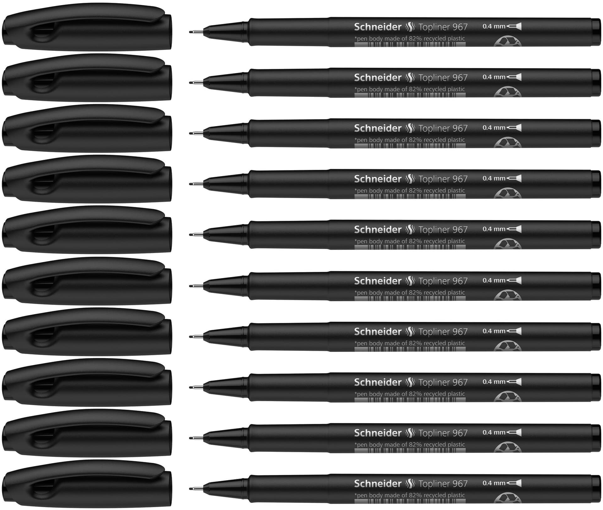 Fineliner Schneider Topliner 967 0.4mm zwart 4