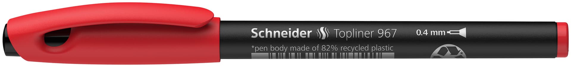 Fineliner Schneider Topliner 967 0.4mm rood 2