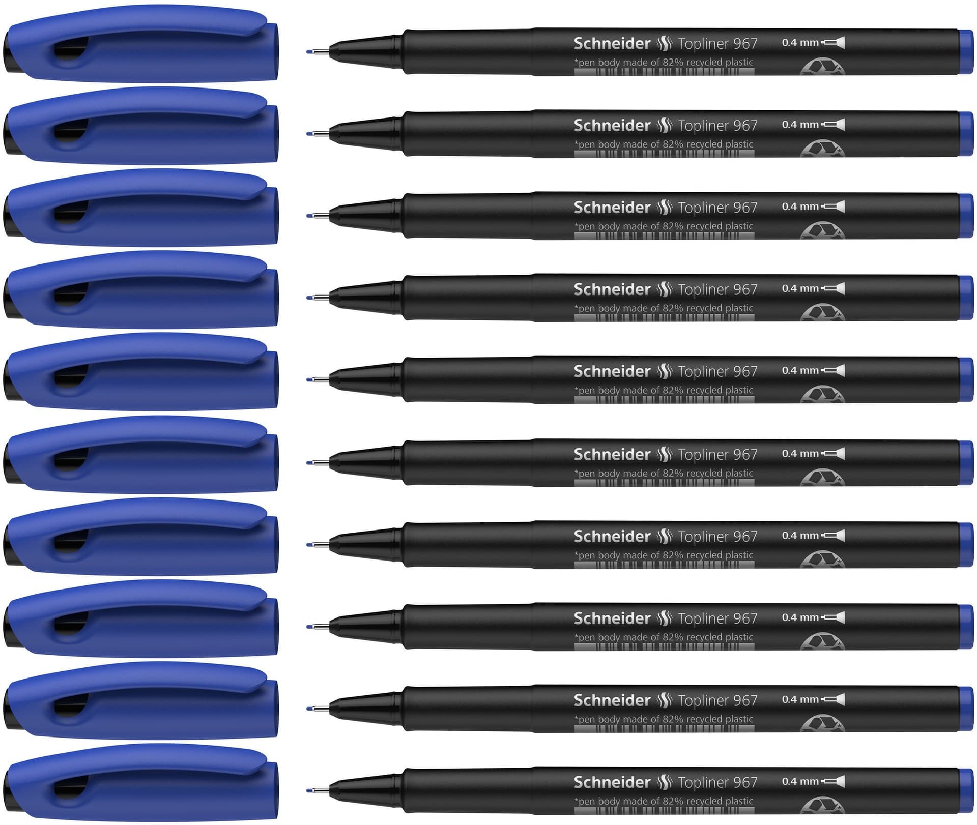 Fineliner Schneider Topliner  967 0.4mm blauw 5