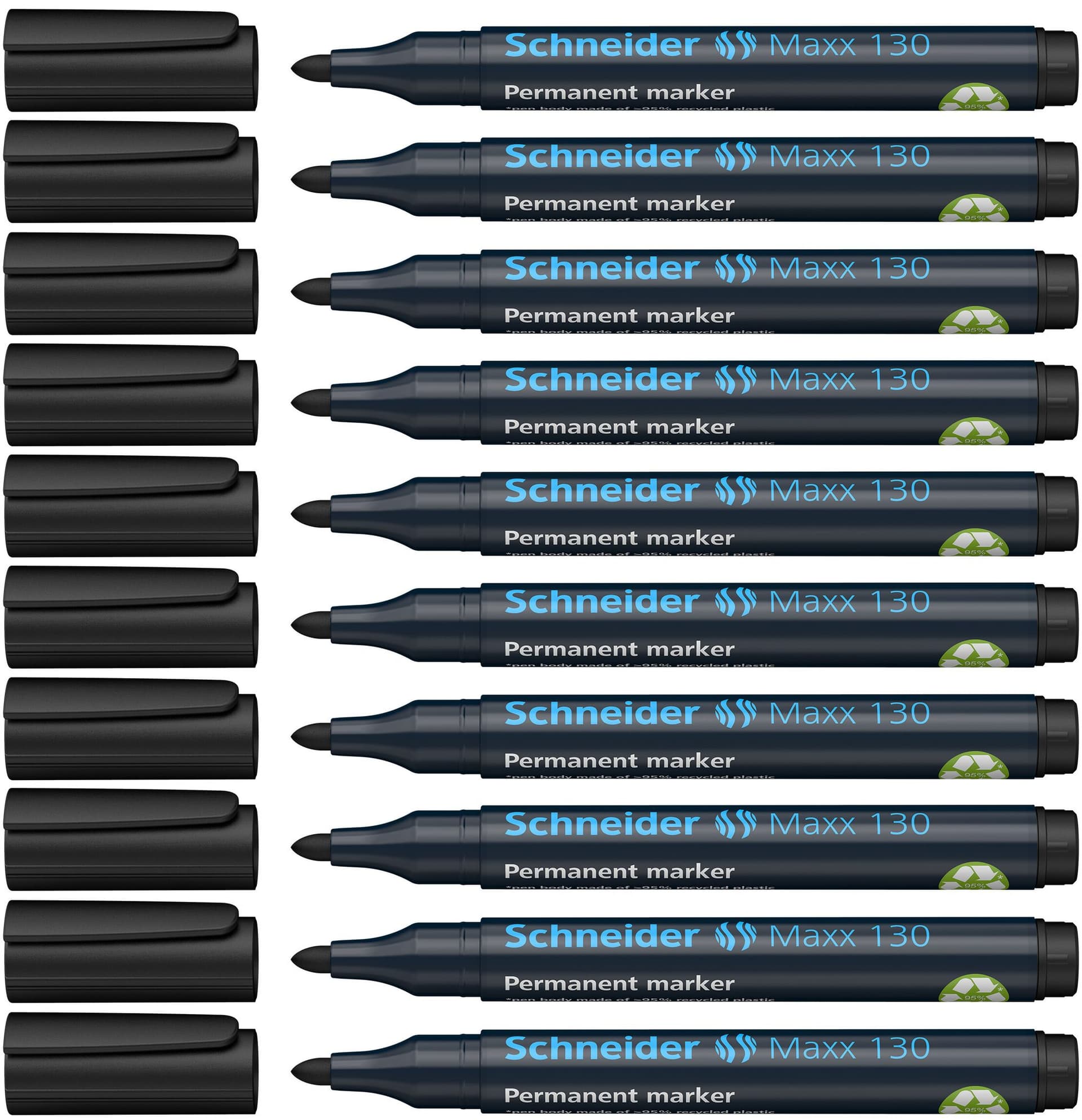 Permanent marker Schneider Maxx 130 rond 1-3mm zwart 4
