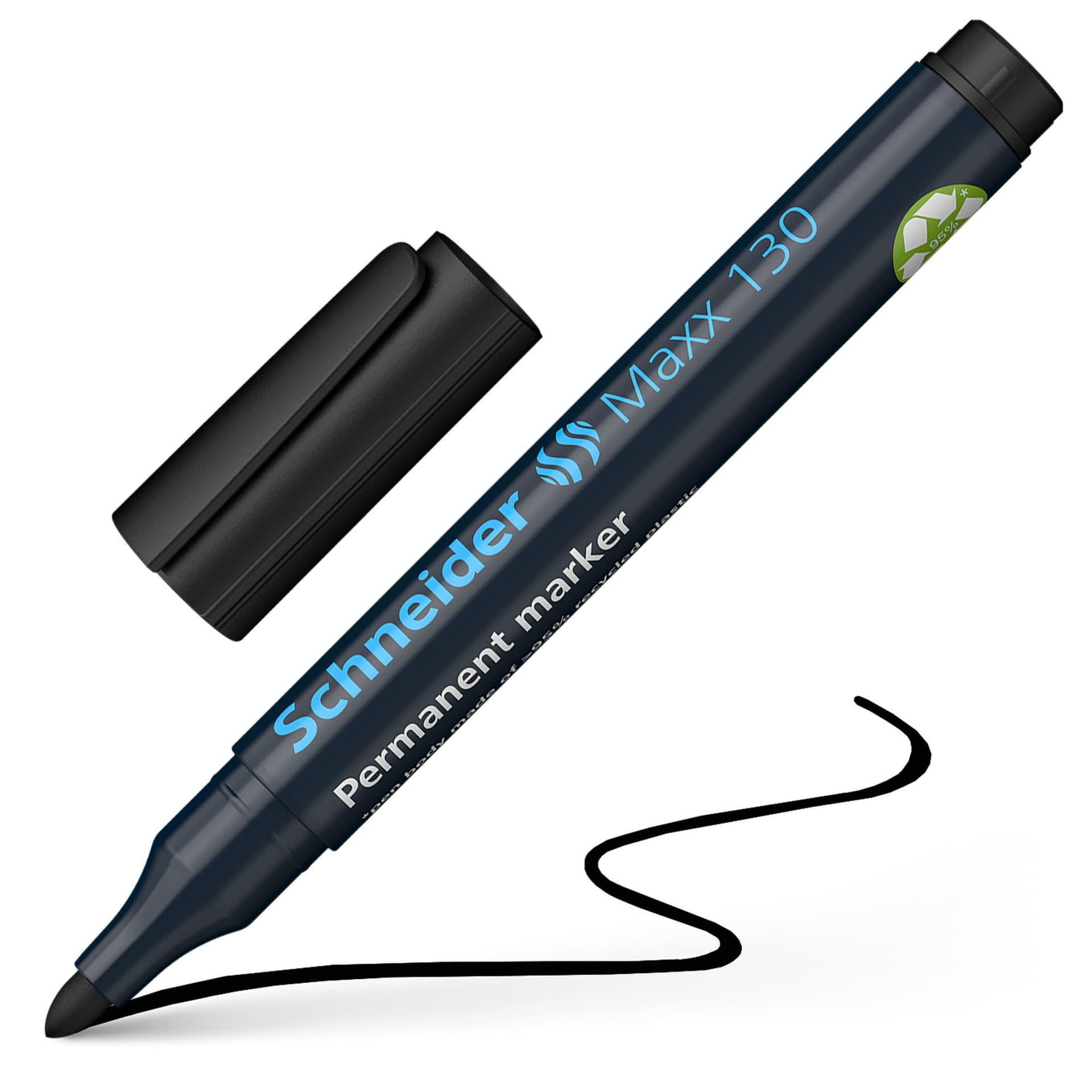 Permanent marker Schneider Maxx 130 rond 1-3mm zwart 5