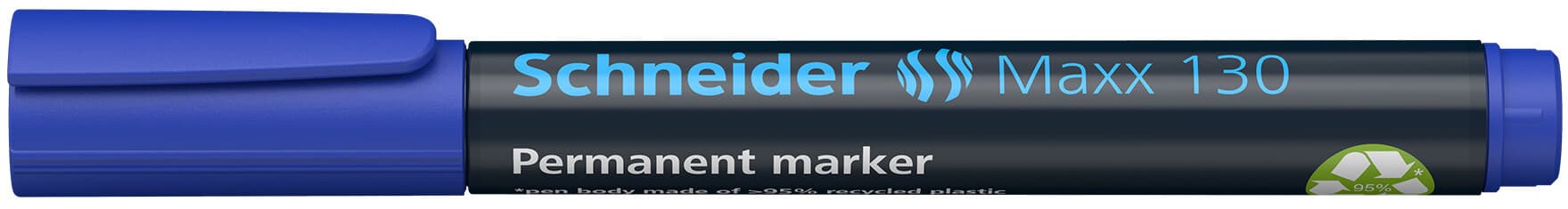 Permanent marker Schneider Maxx 130 rond 1-3mm blauw 2