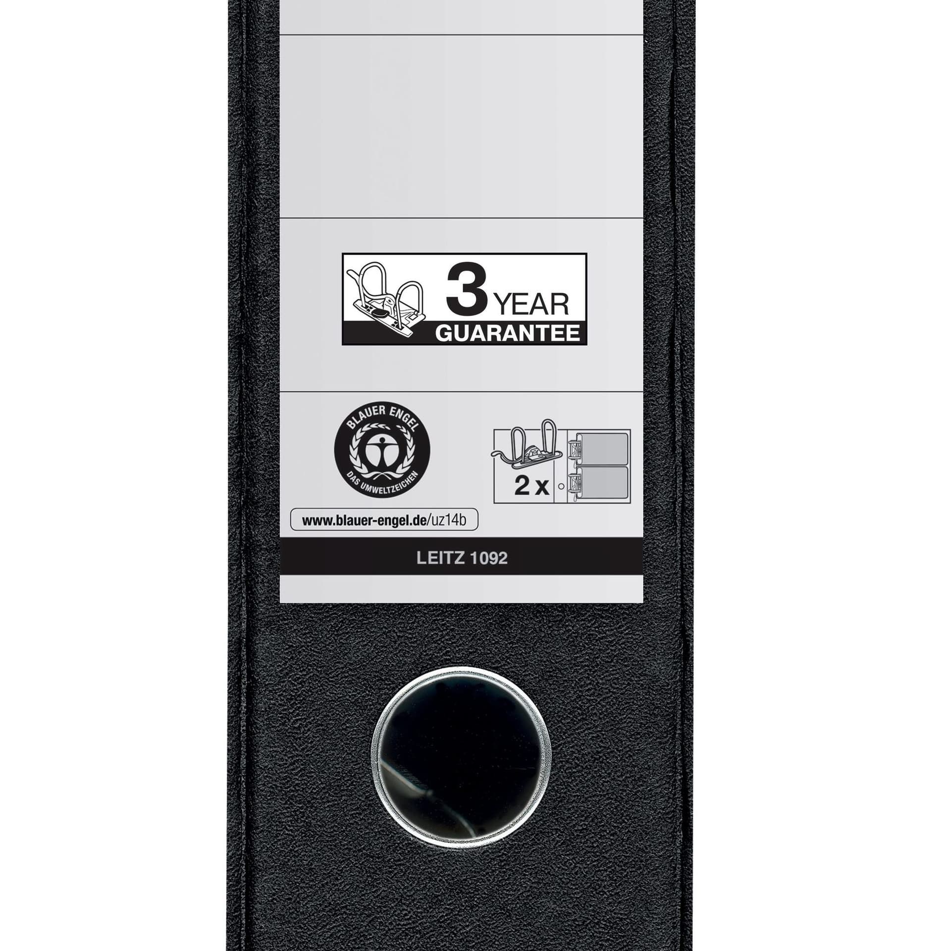 Ordner Leitz 1092 giro-bank met dubbele mechaniek 75mm karton A4 zwart 5