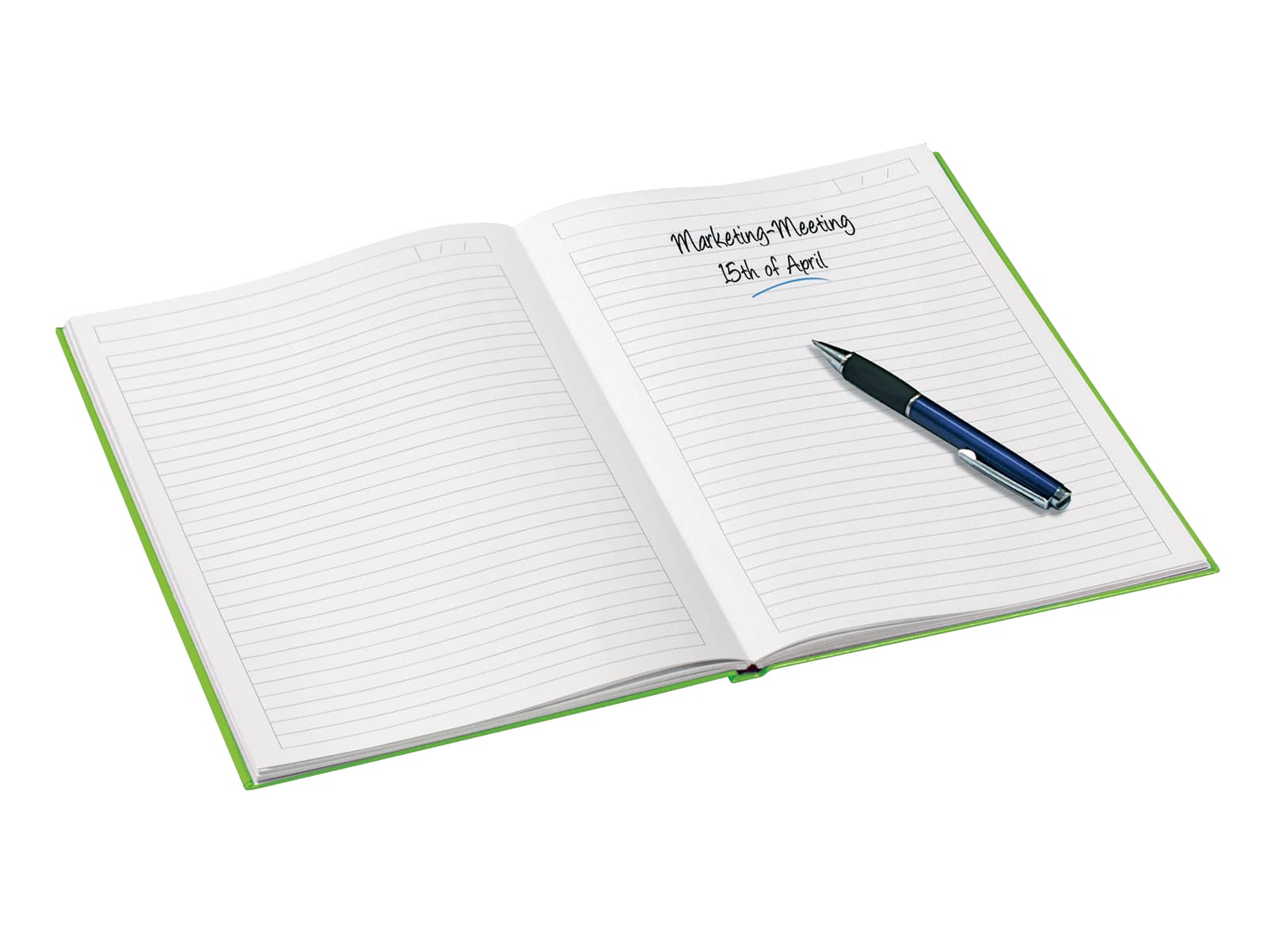 Notitieboek Leitz WOW A4 160blz 90gr lijn groen 2
