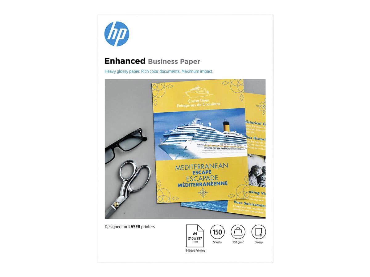 Fotopapier laser HP CG965A 150gr A4 glans wit 150 vel