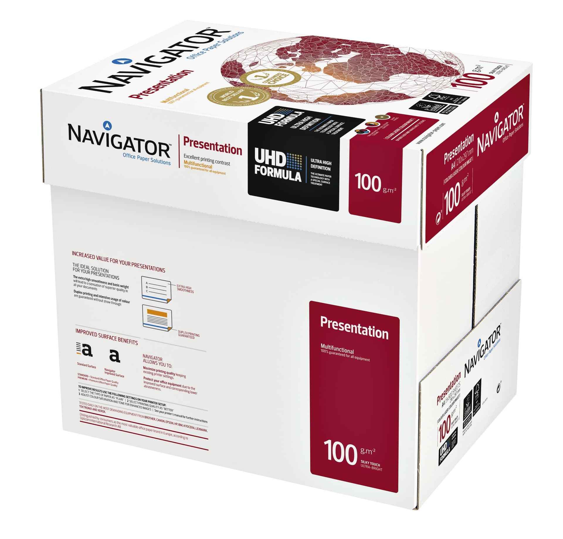 Kopieerpapier Navigator Presentation A4 100gr wit 500 vel 4
