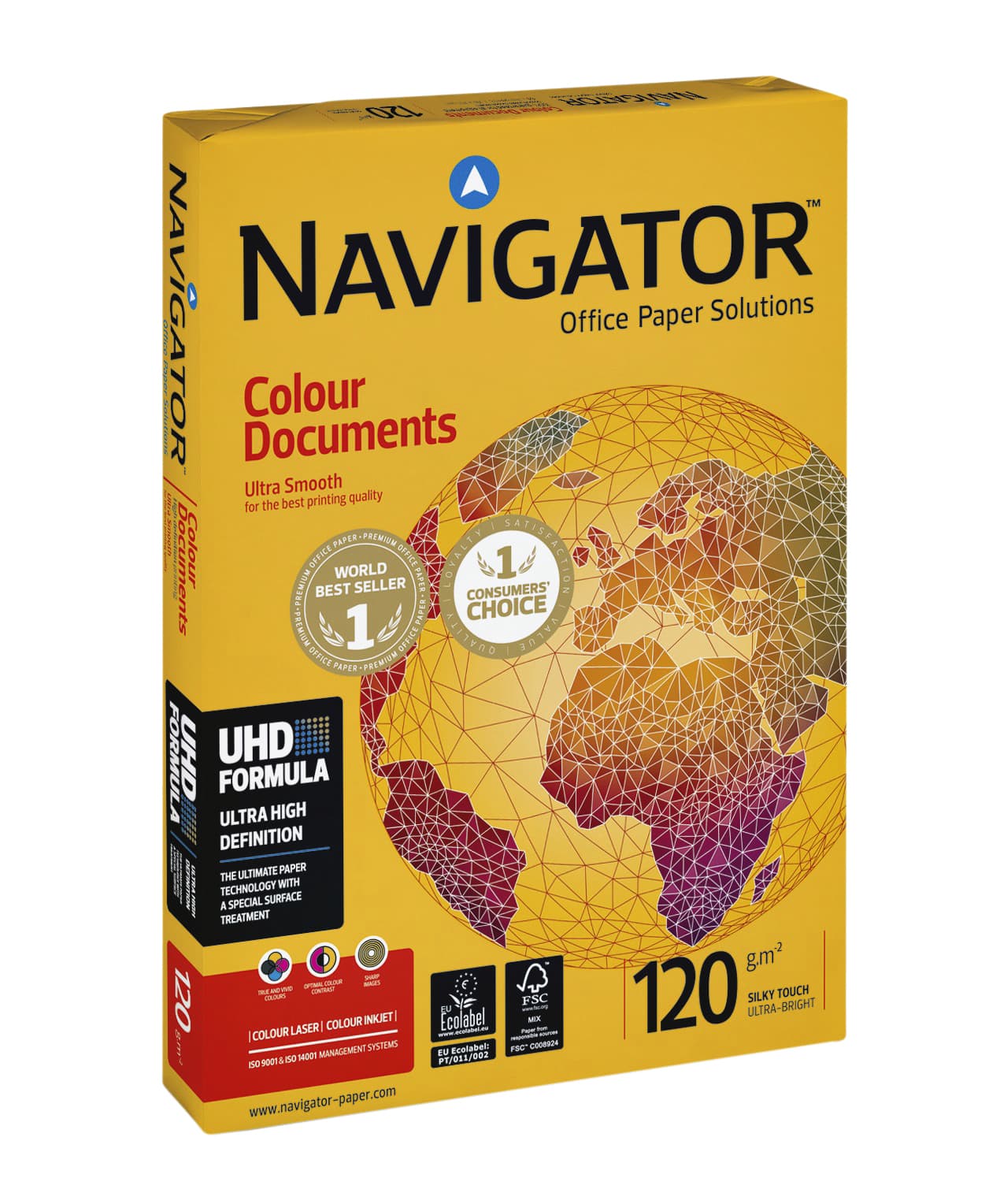 Kopieerpapier Navigator Colour Documents A4 120gr wit 250 vel 2