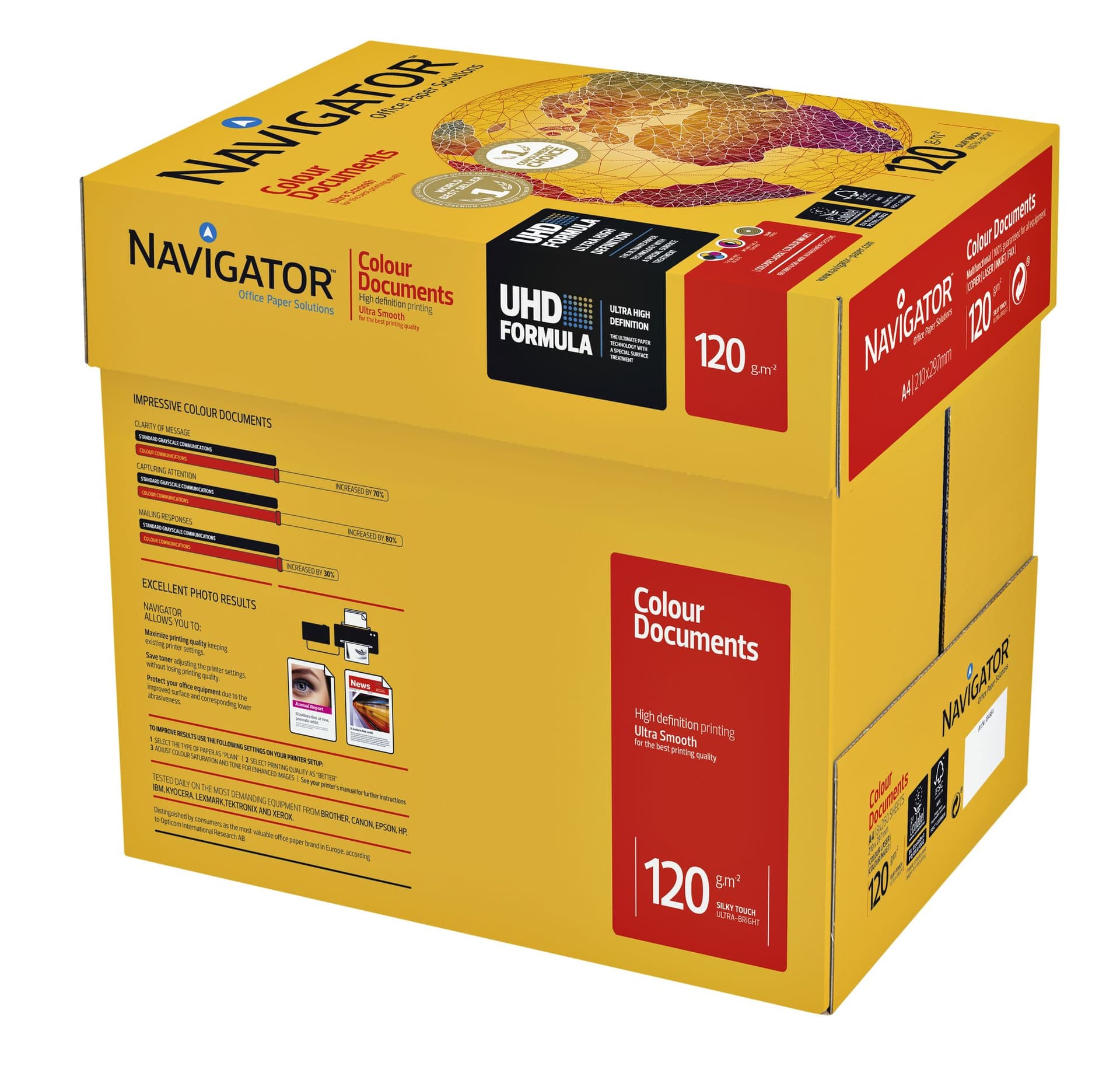 Kopieerpapier Navigator Colour Documents A4 120gr wit 250 vel 4