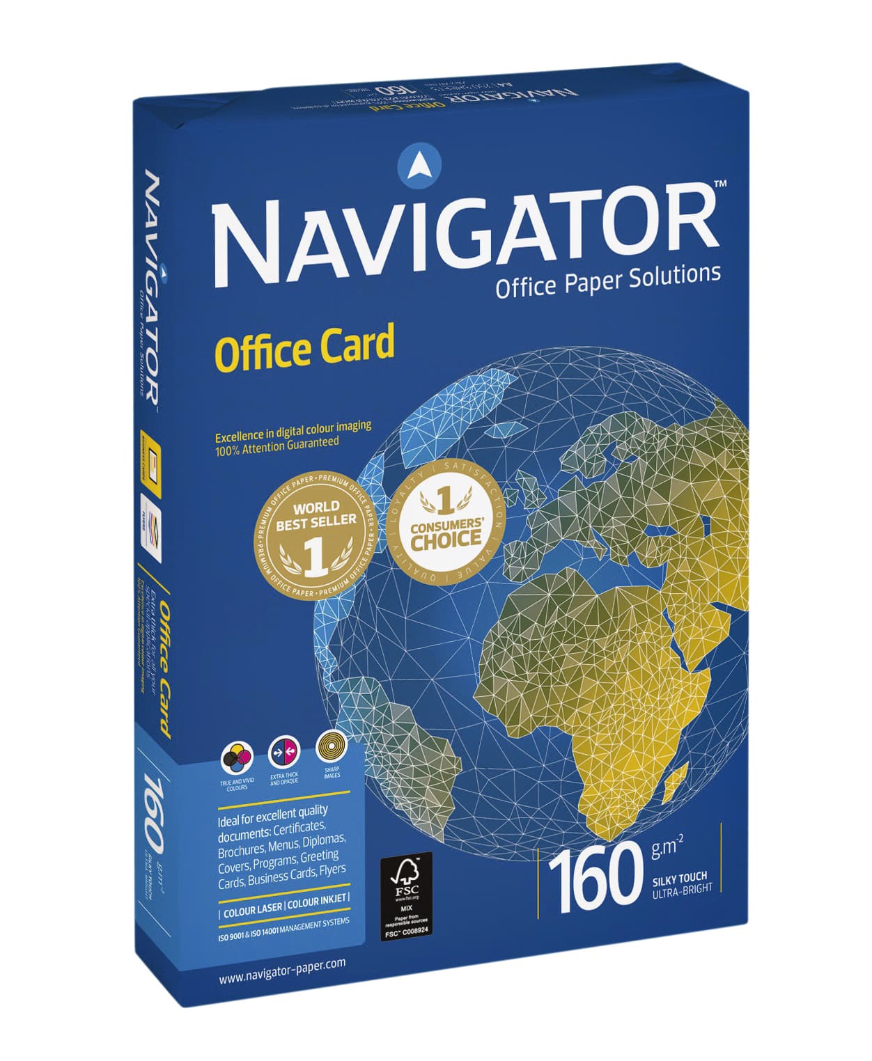 Kopieerpapier Navigator Office Card A3 160gr wit 250 vel 2