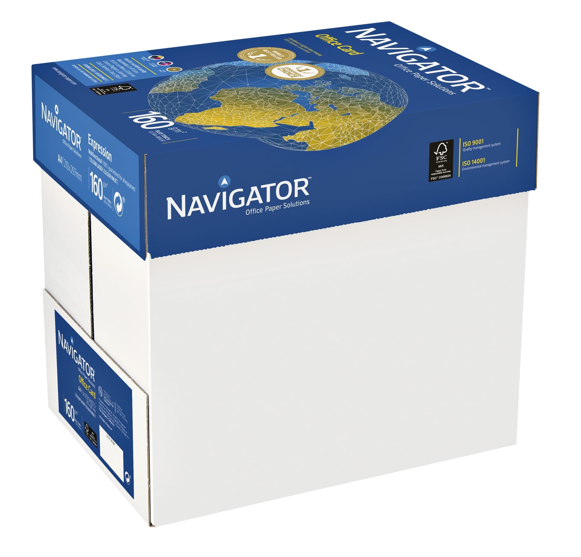 Kopieerpapier Navigator Office Card A4 160gr wit 250 vel 3