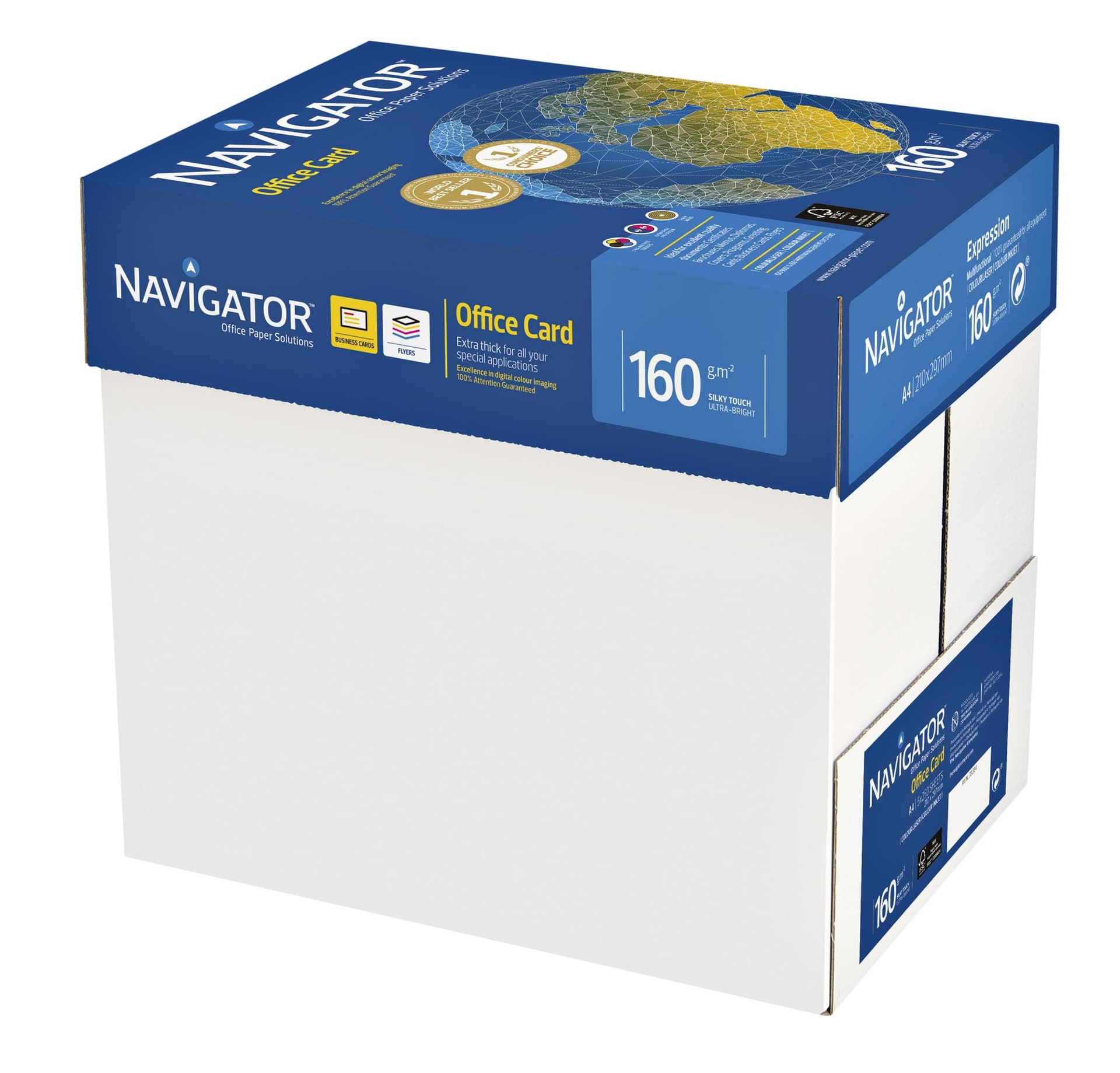 Kopieerpapier Navigator Office Card A4 160gr wit 250 vel 4