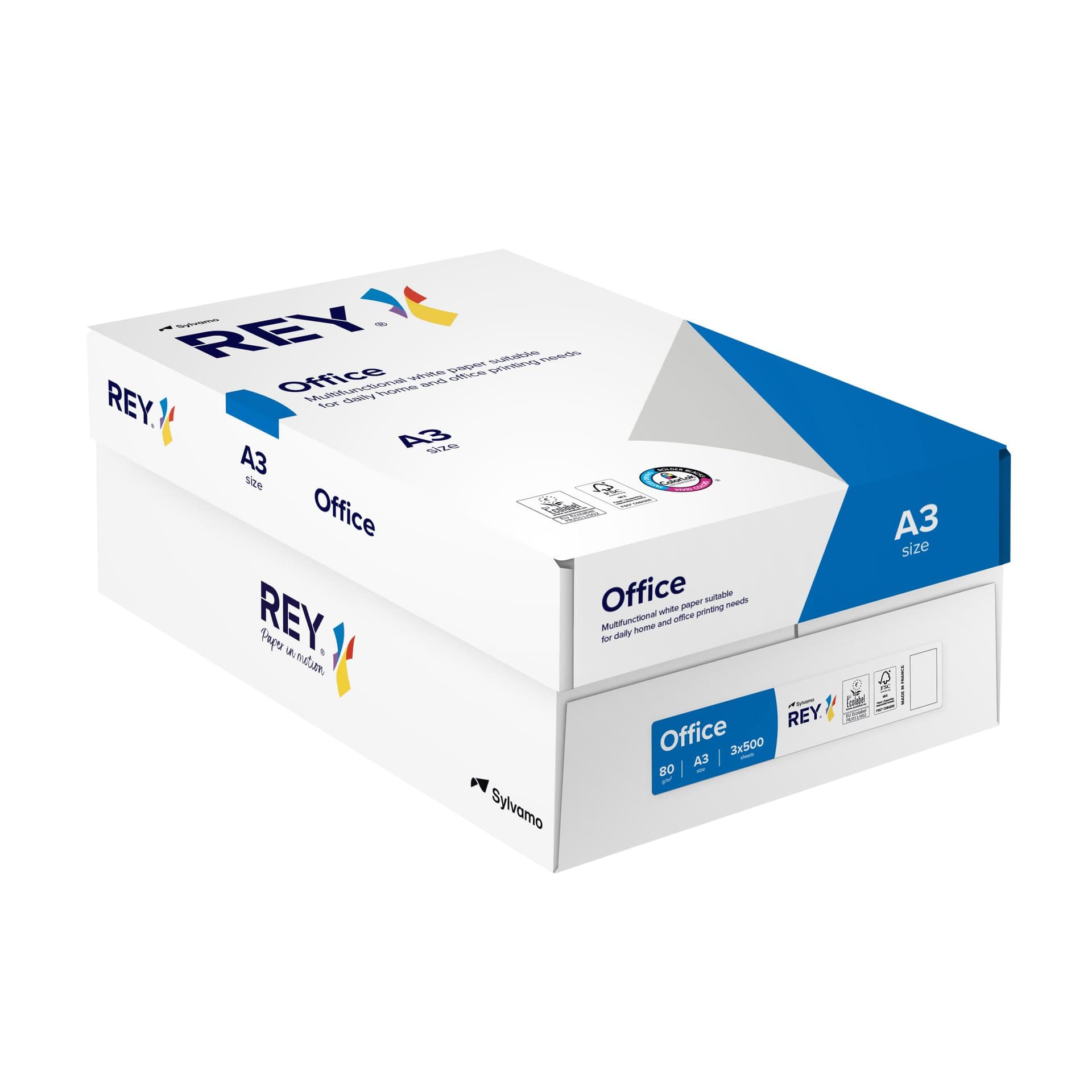Kopieerpapier Rey Office A3 80gr wit 500 vel 3