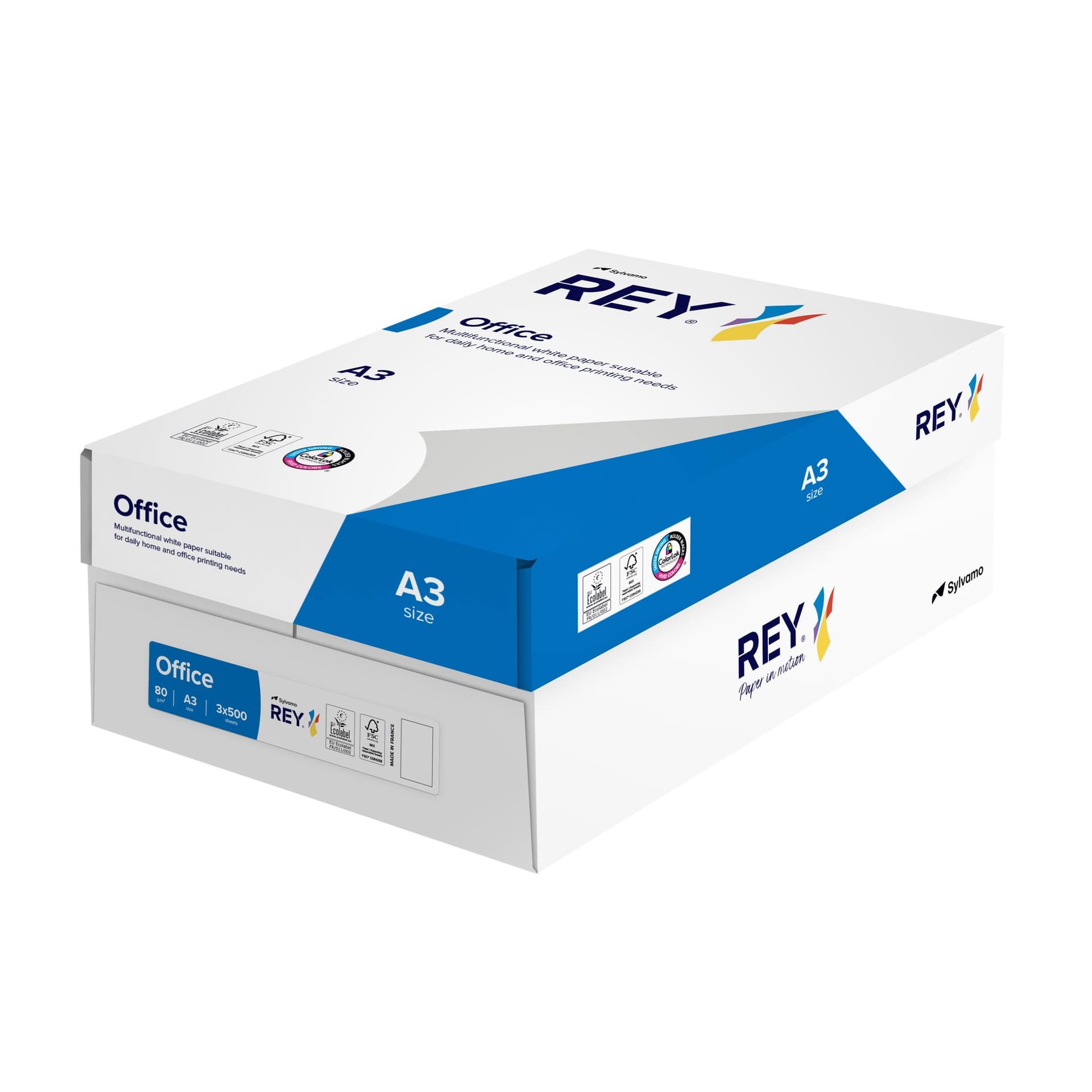 Kopieerpapier Rey Office A3 80gr wit 500 vel 4
