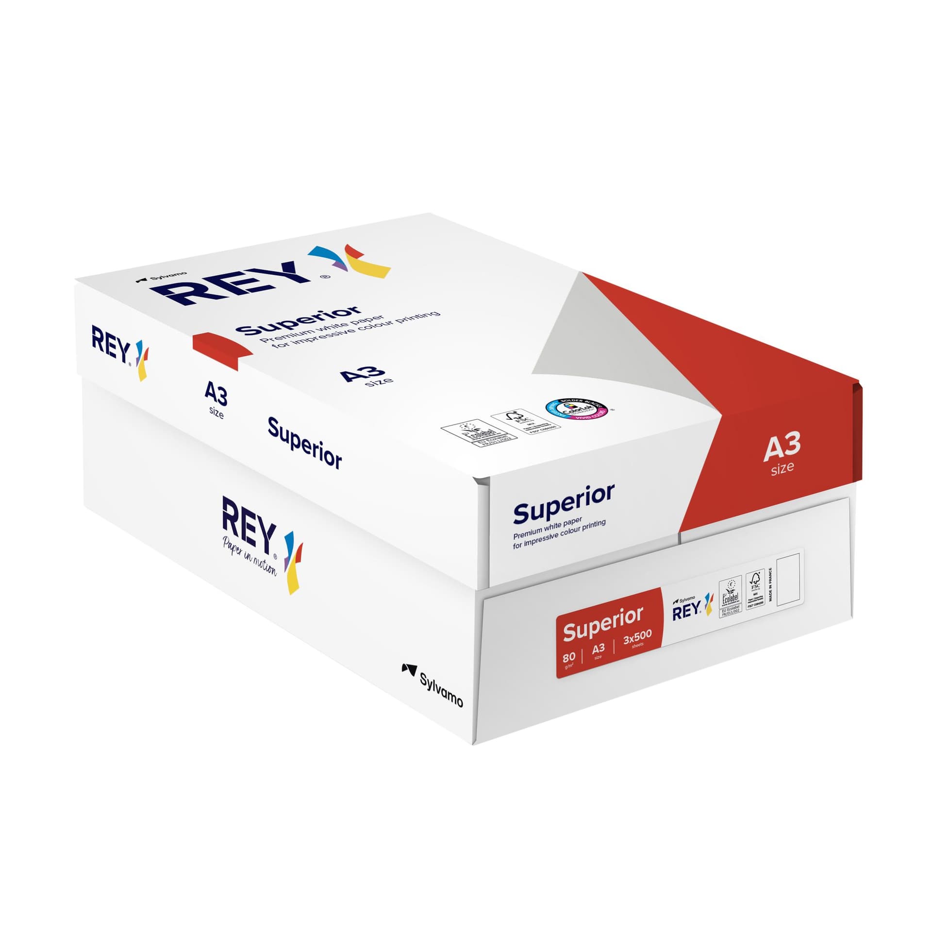Kopieerpapier Rey Superior A3 80gr wit 500 vel 3
