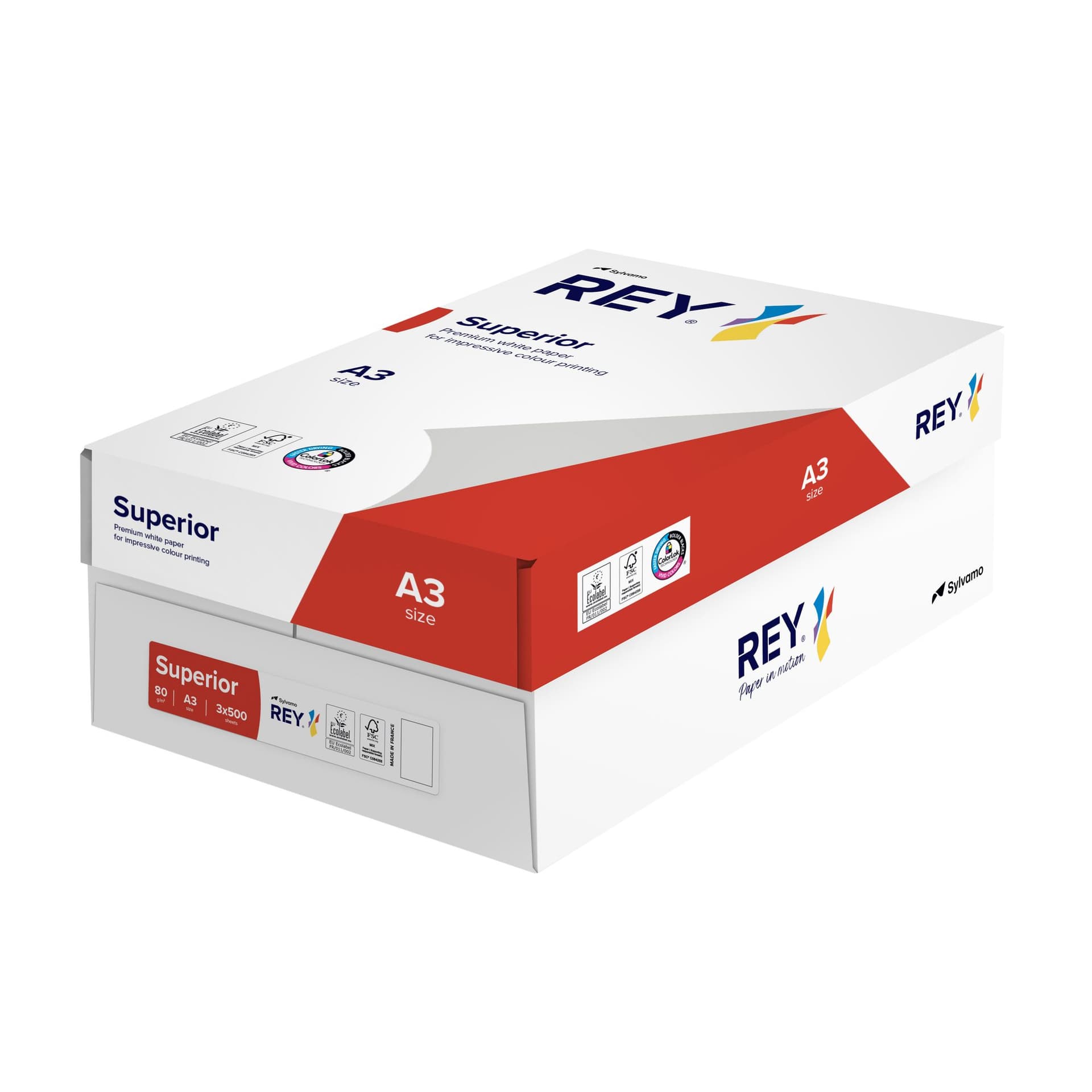 Kopieerpapier Rey Superior A3 80gr wit 500 vel 4