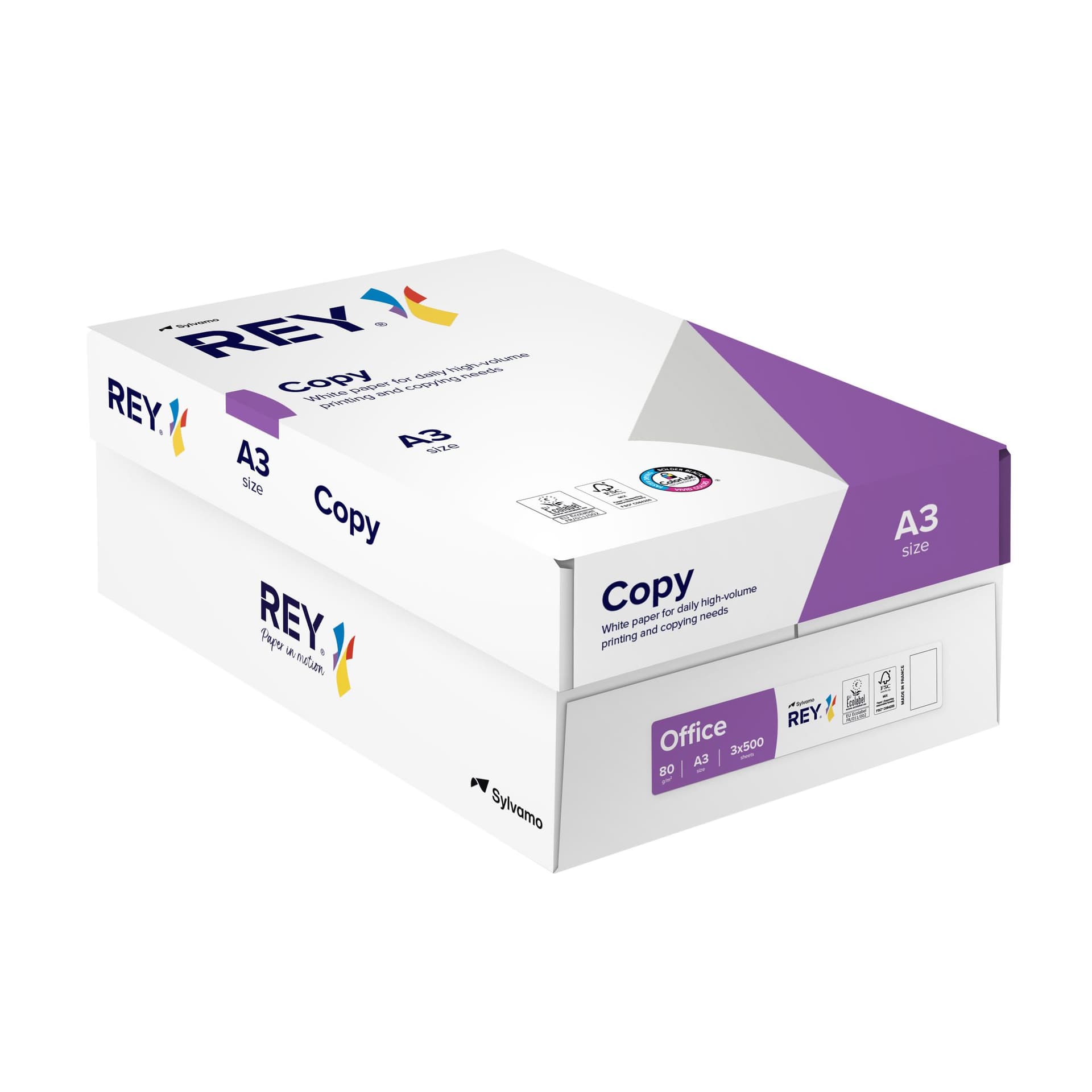 Kopieerpapier Rey Copy A3 80gr wit 500 vel 3