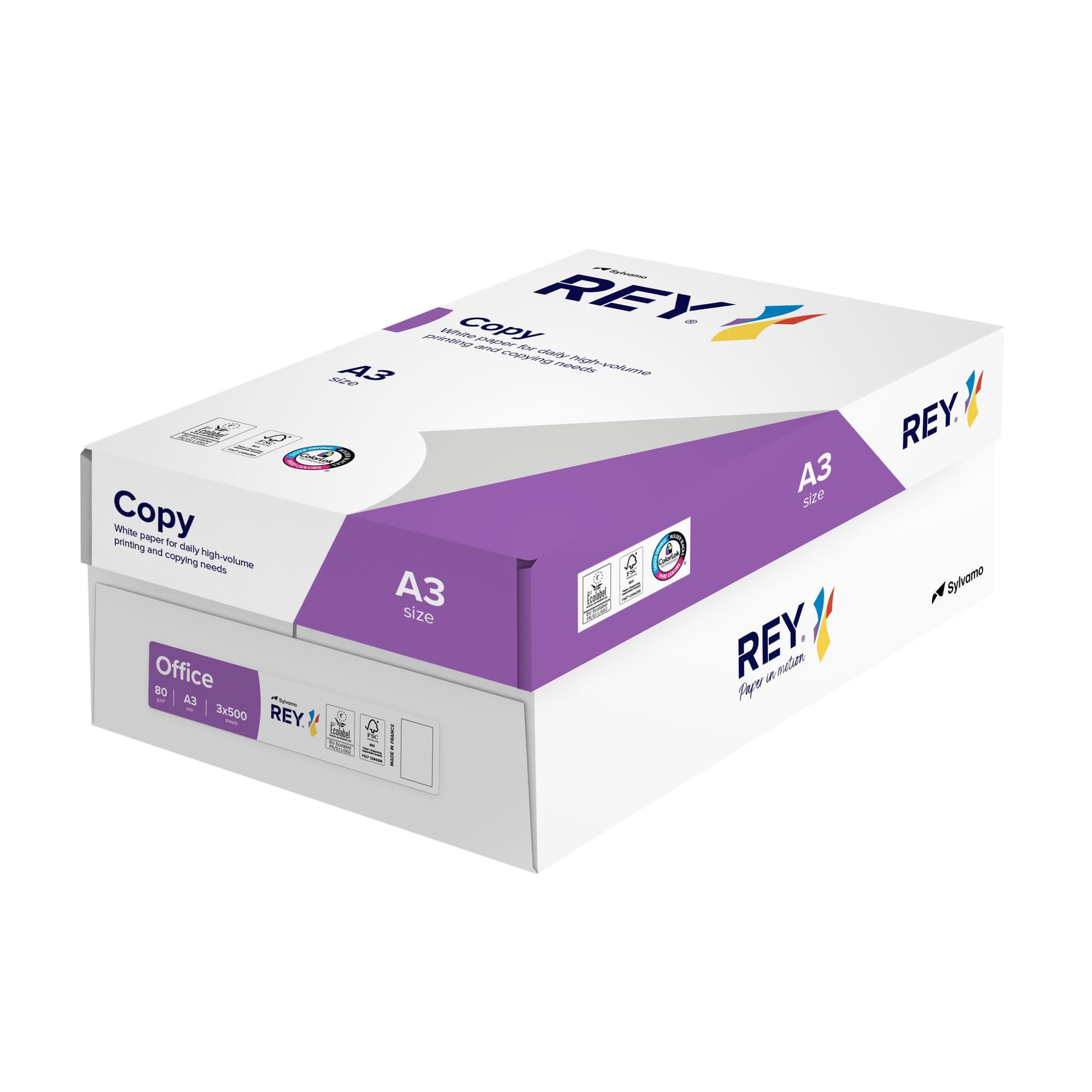 Kopieerpapier Rey Copy A3 80gr wit 500 vel 4