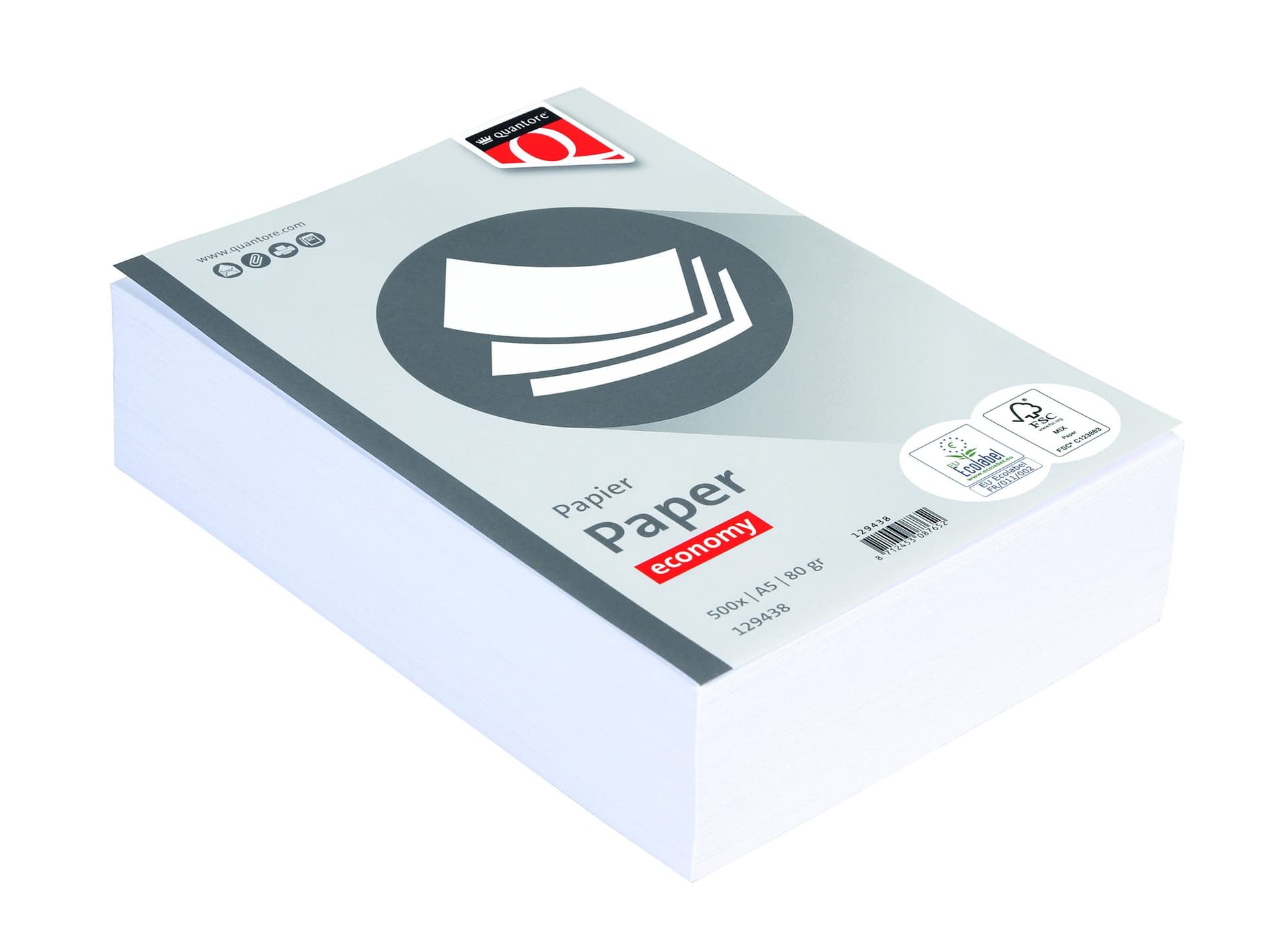 Kopieerpapier Quantore Economy A5 80gr wit 500 vel 2