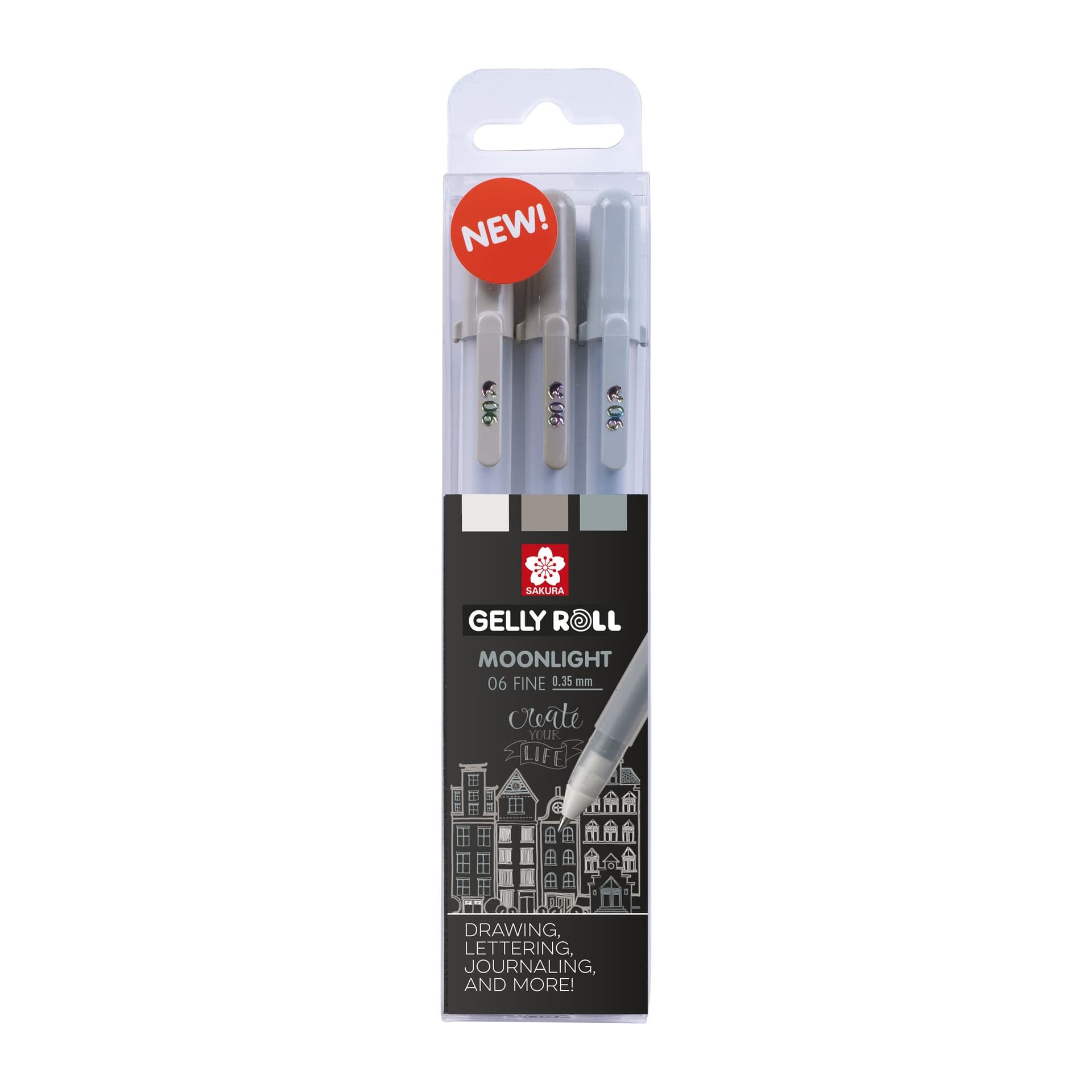 Gelschrijver Sakura Gelly Roll Moonlight 06 urban set à 3 kleuren 2